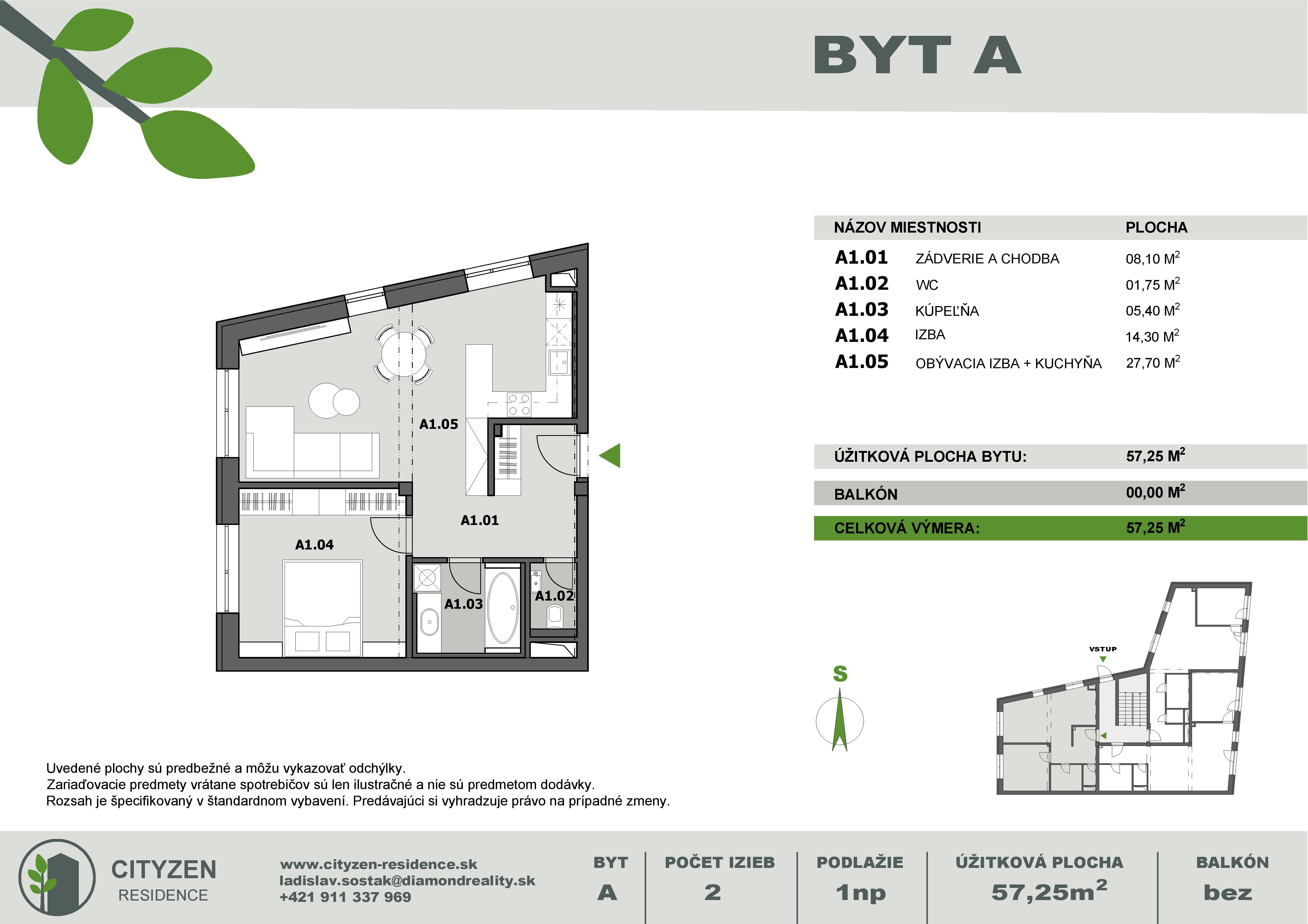 CityZEN Residence - A - Pôdorys