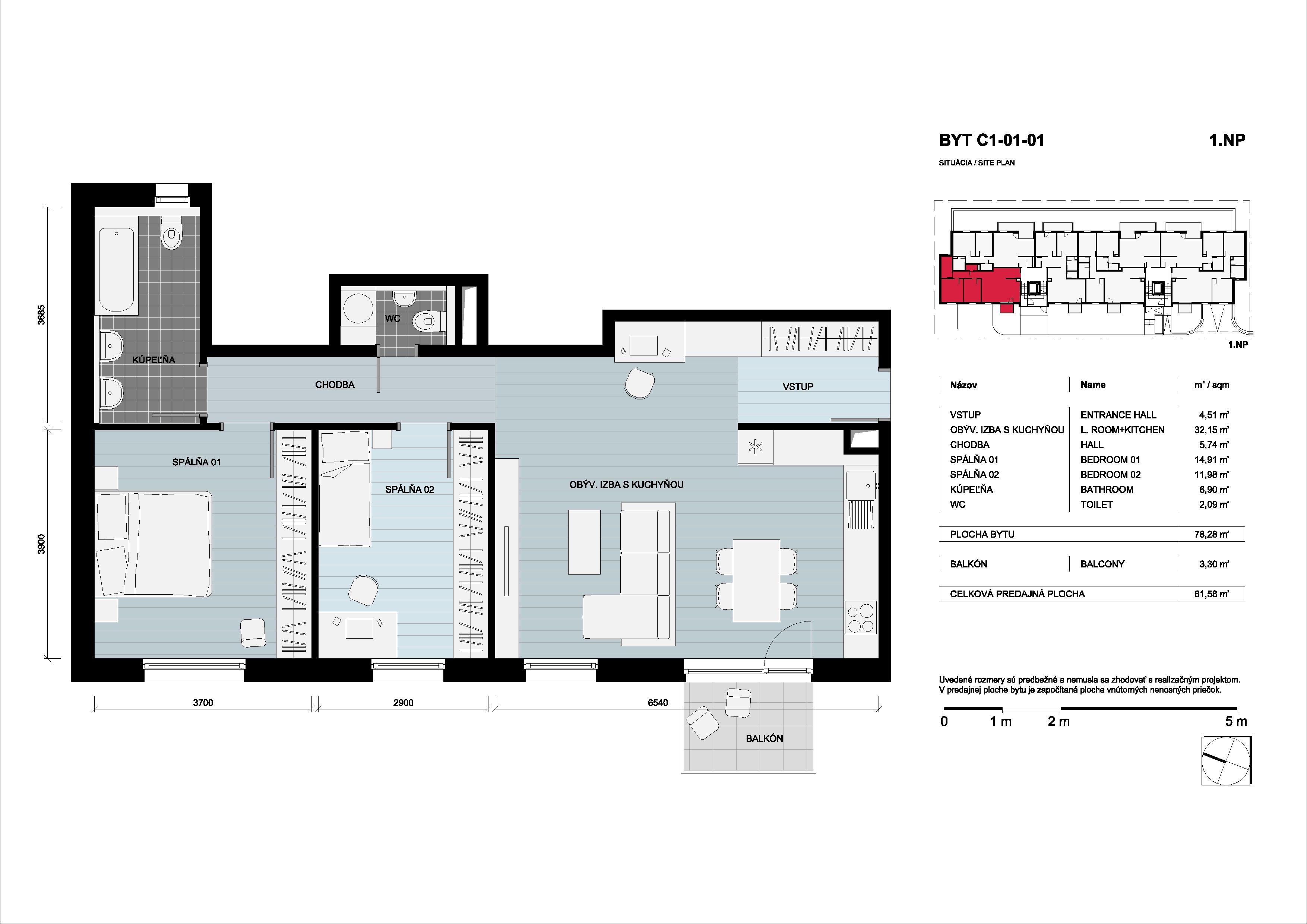 Domino Park - C1-01-01 - Pôdorys
