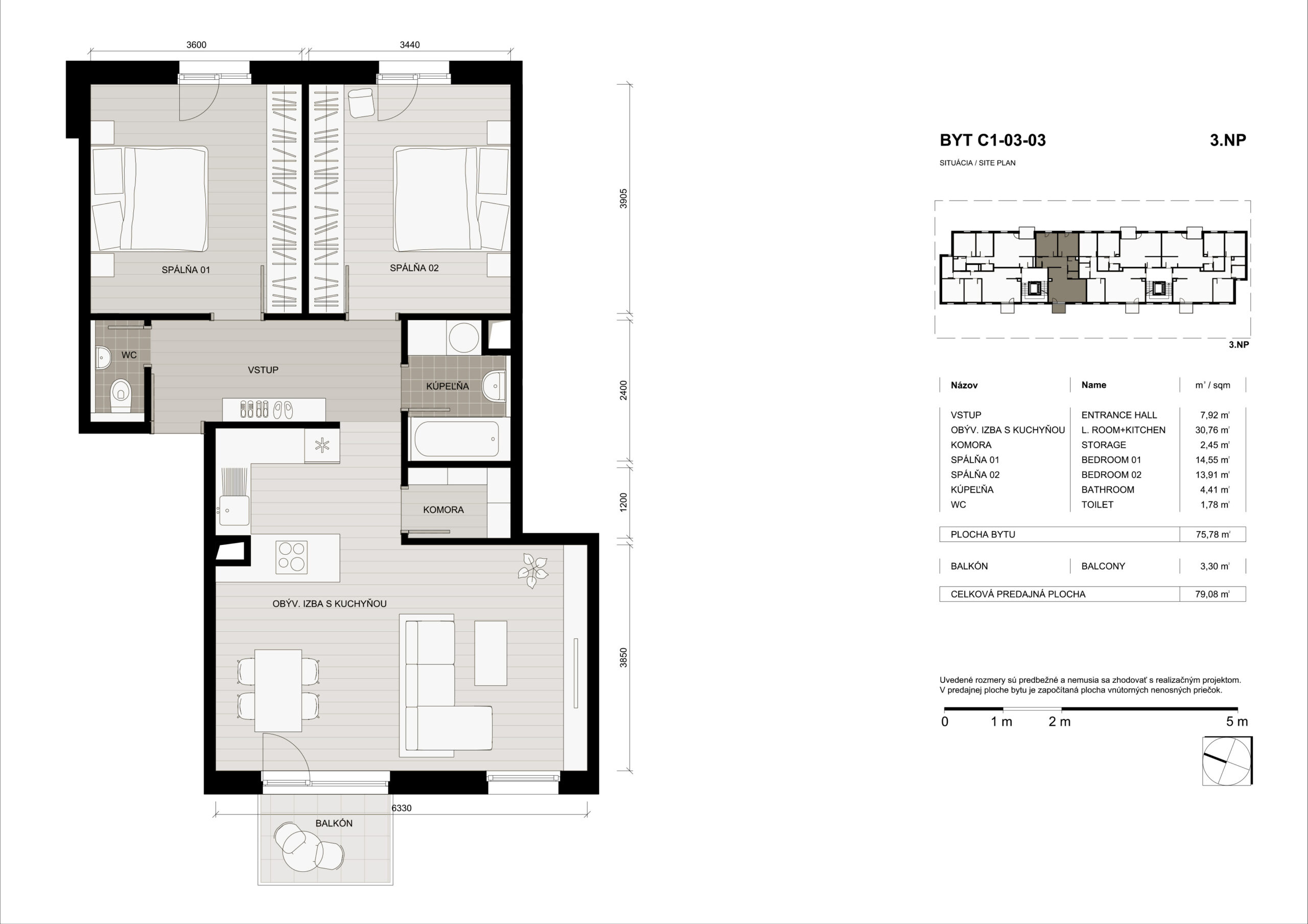 Domino Park - C1-03-03 - Pôdorys