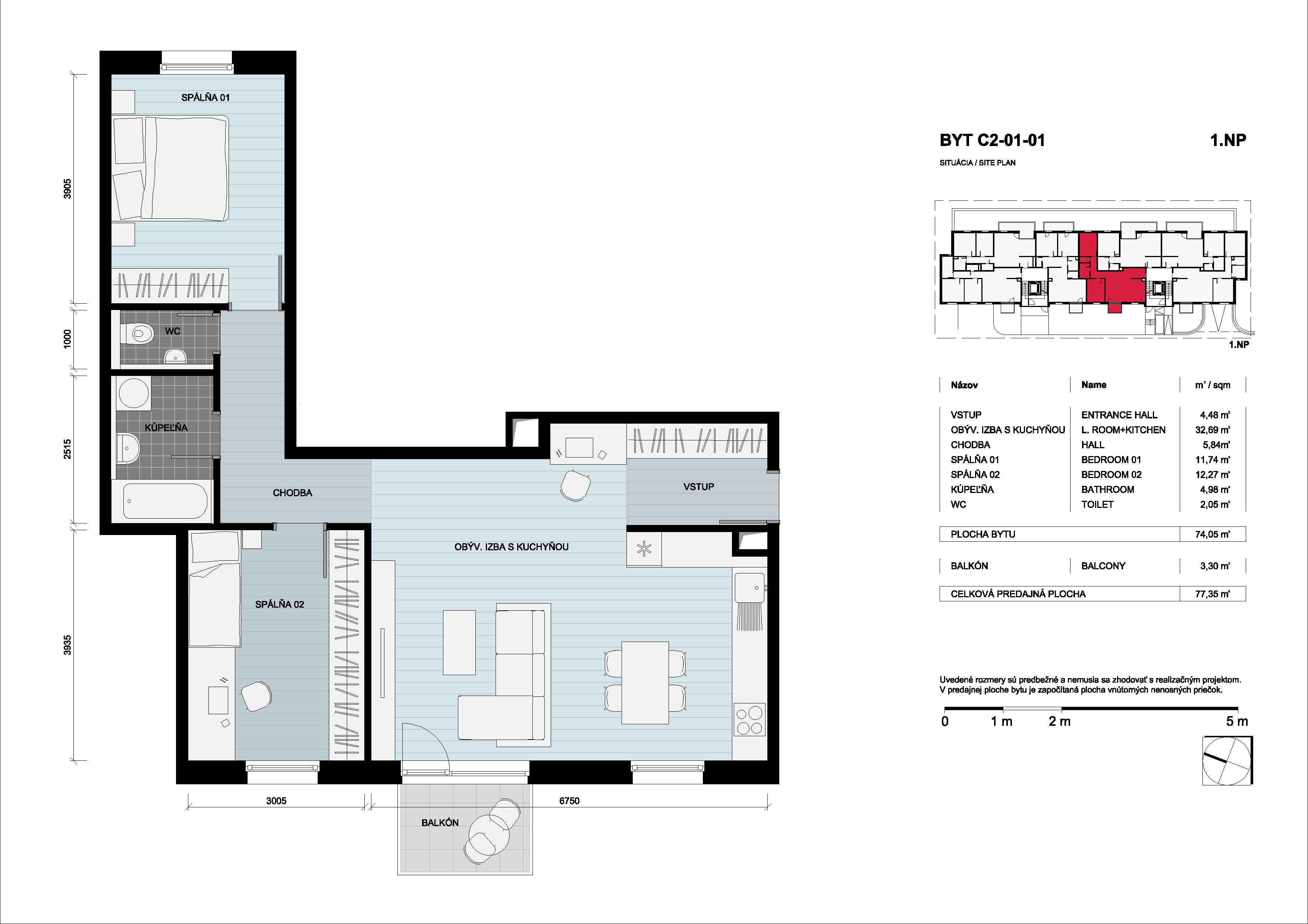 Domino Park - C2-01-01 - Pôdorys
