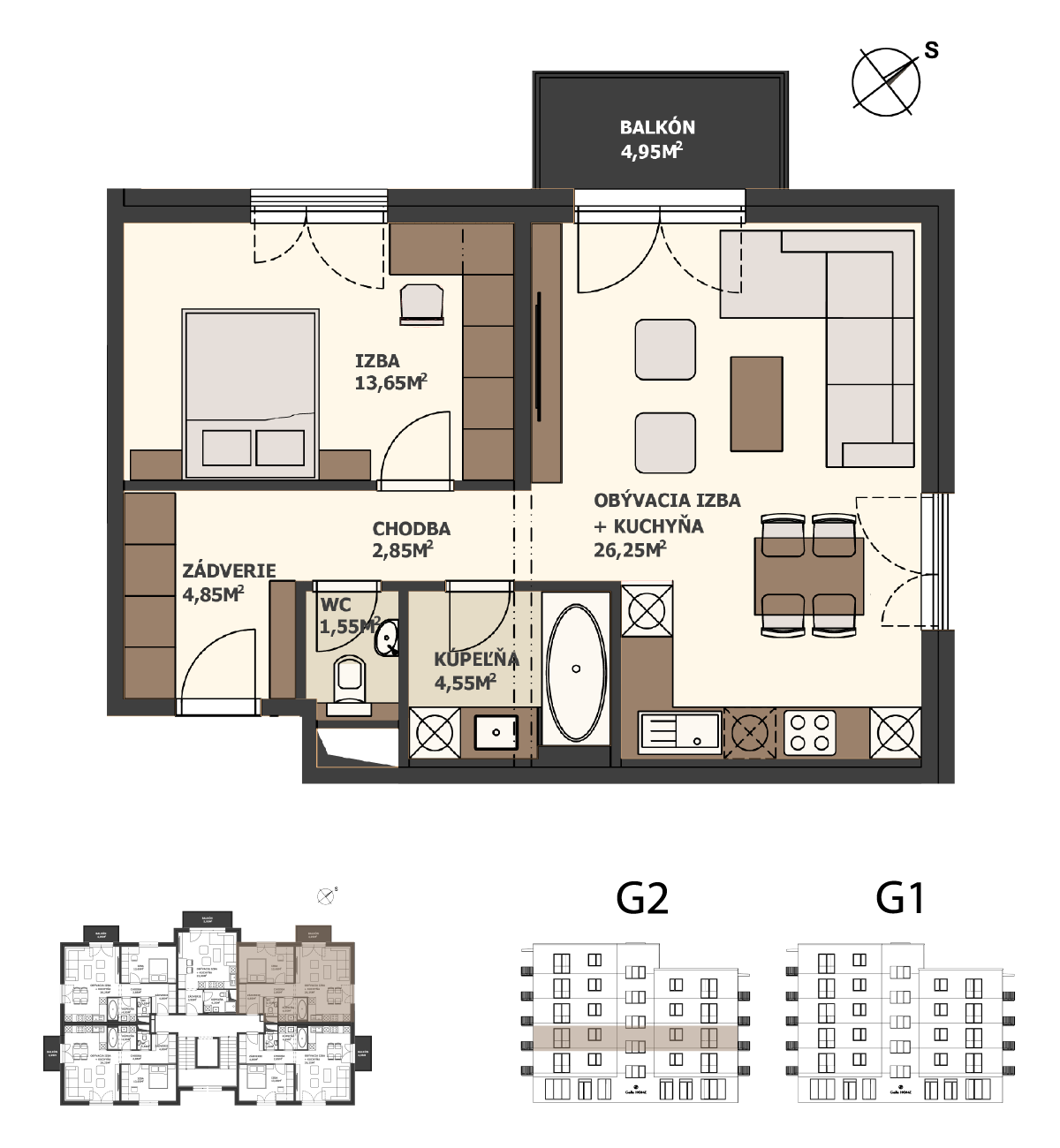 Galla Home - G2.2.D - Pôdorys