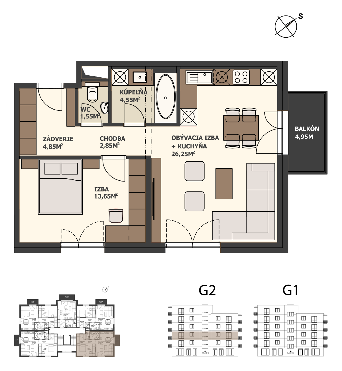 Galla Home - G2.2.E - Pôdorys