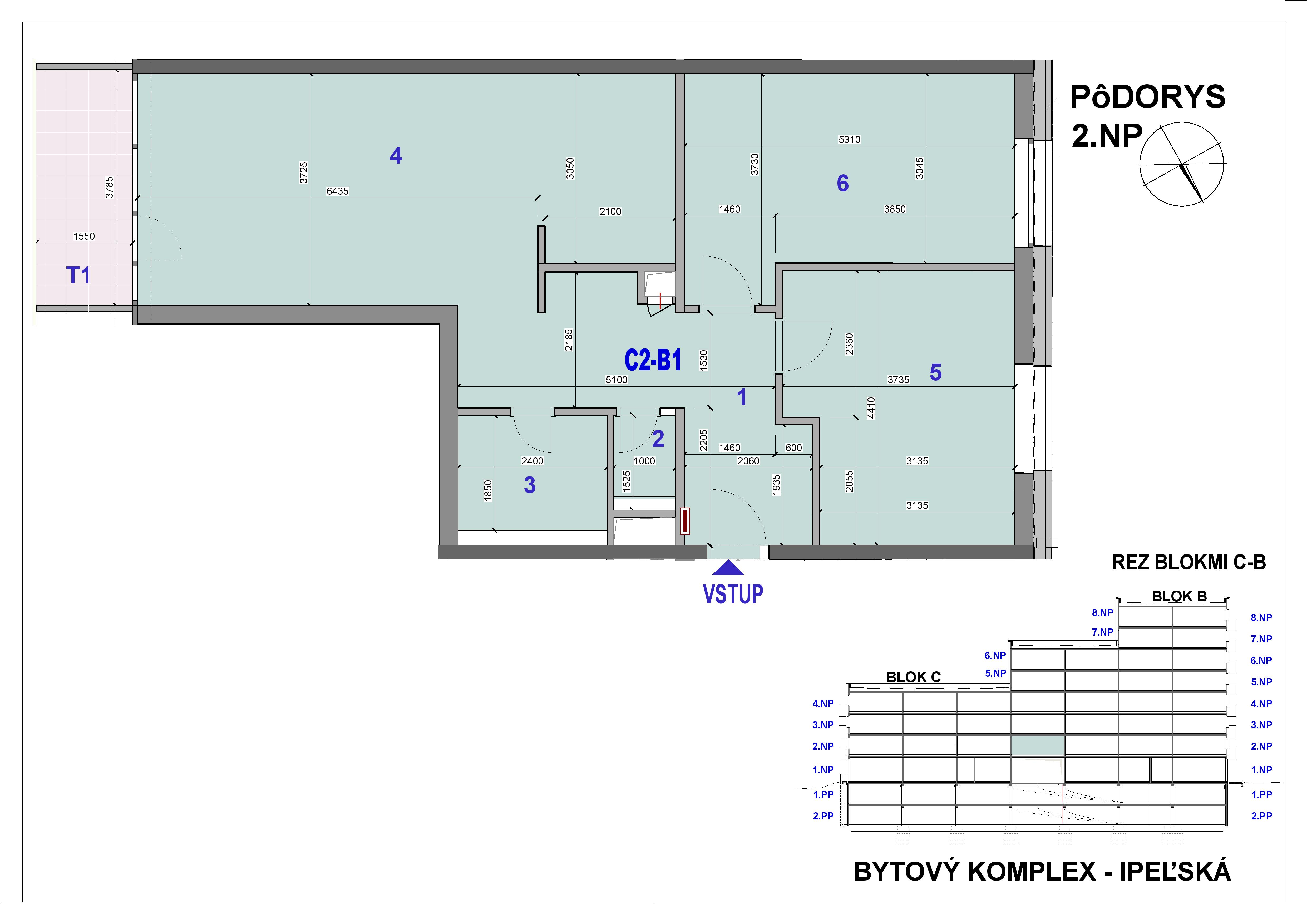 Ipeľská - C2-B1 - Pôdorys