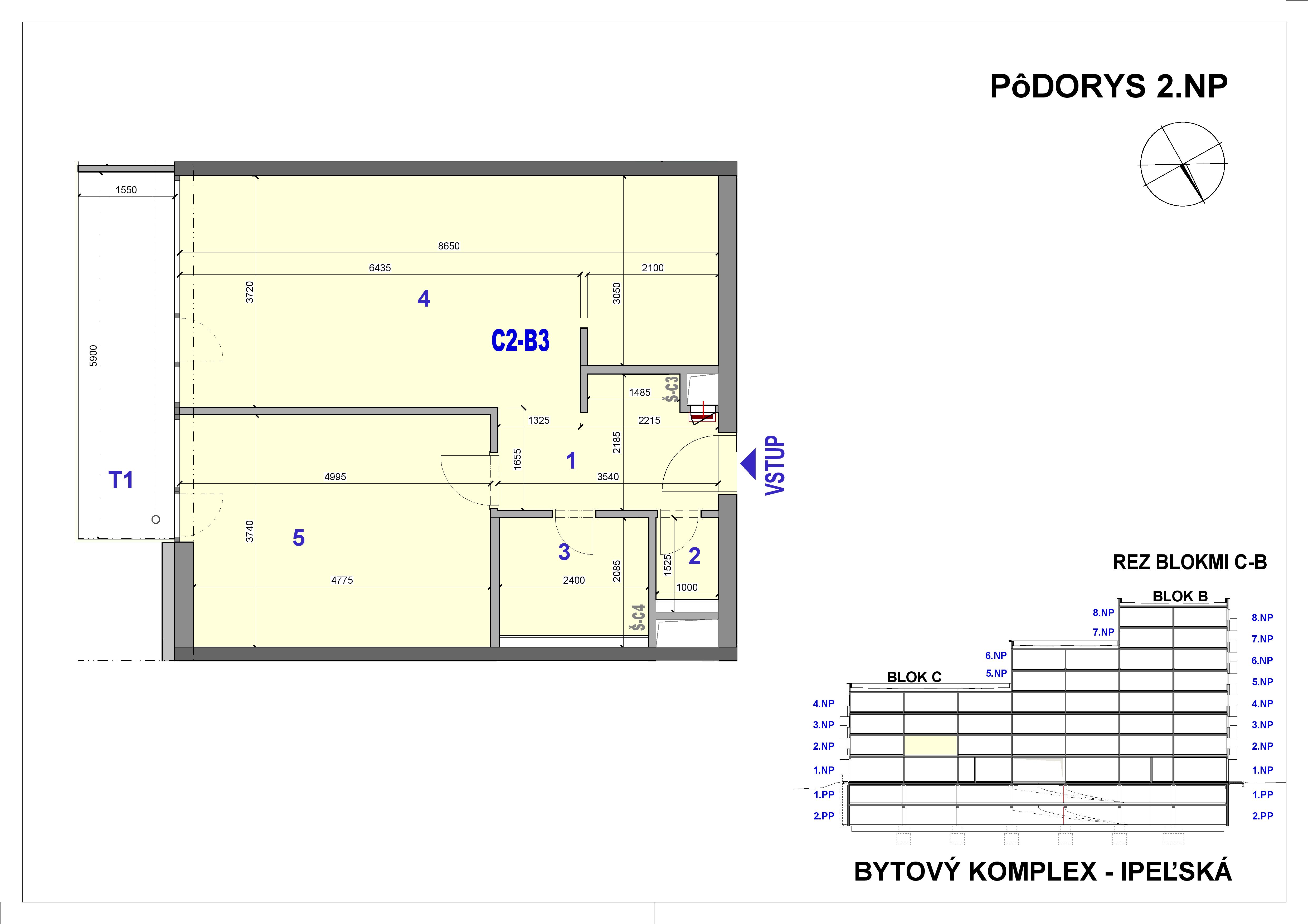 Ipeľská - C2-B3 - Pôdorys