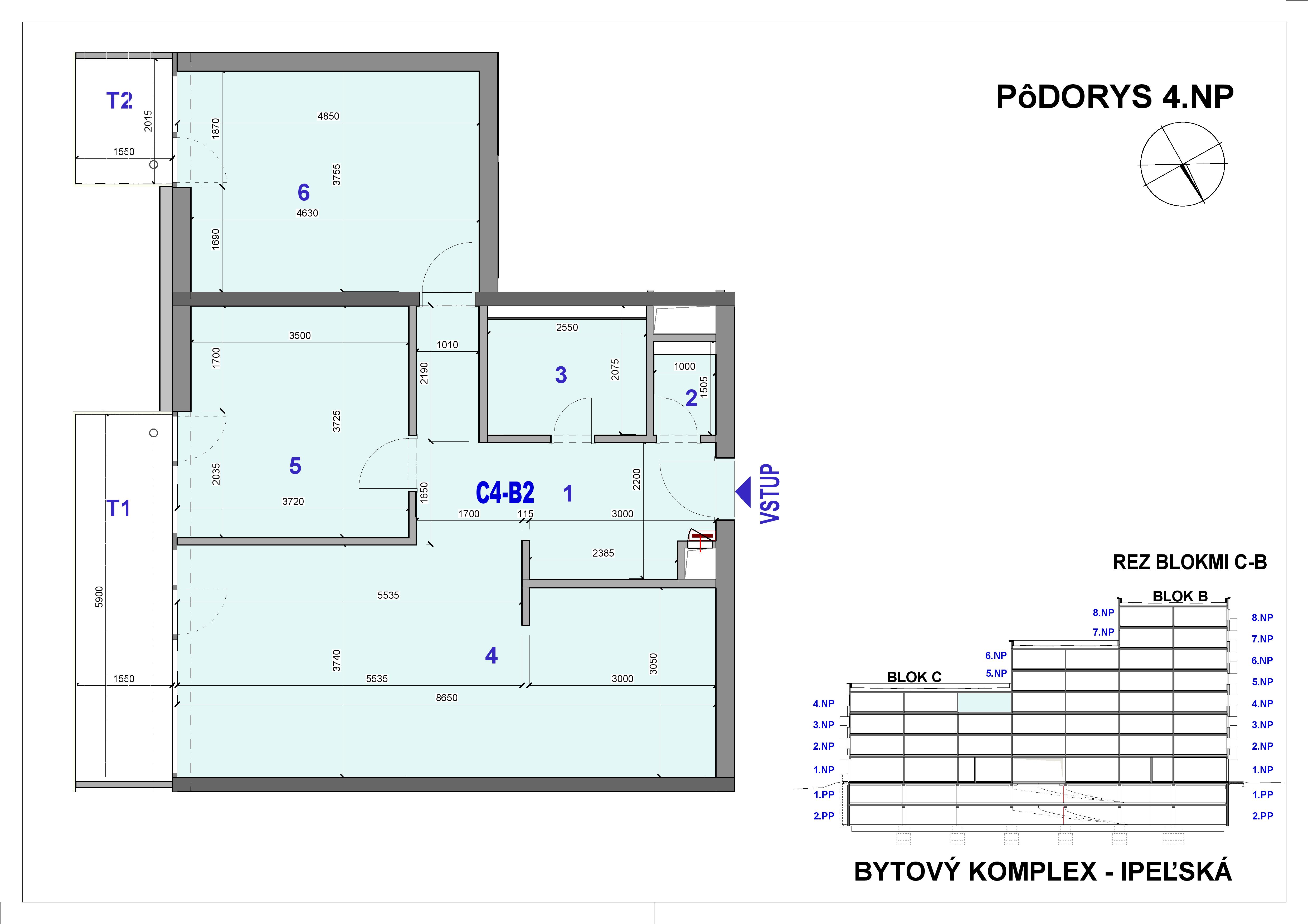 Ipeľská - C4-B2 - Pôdorys