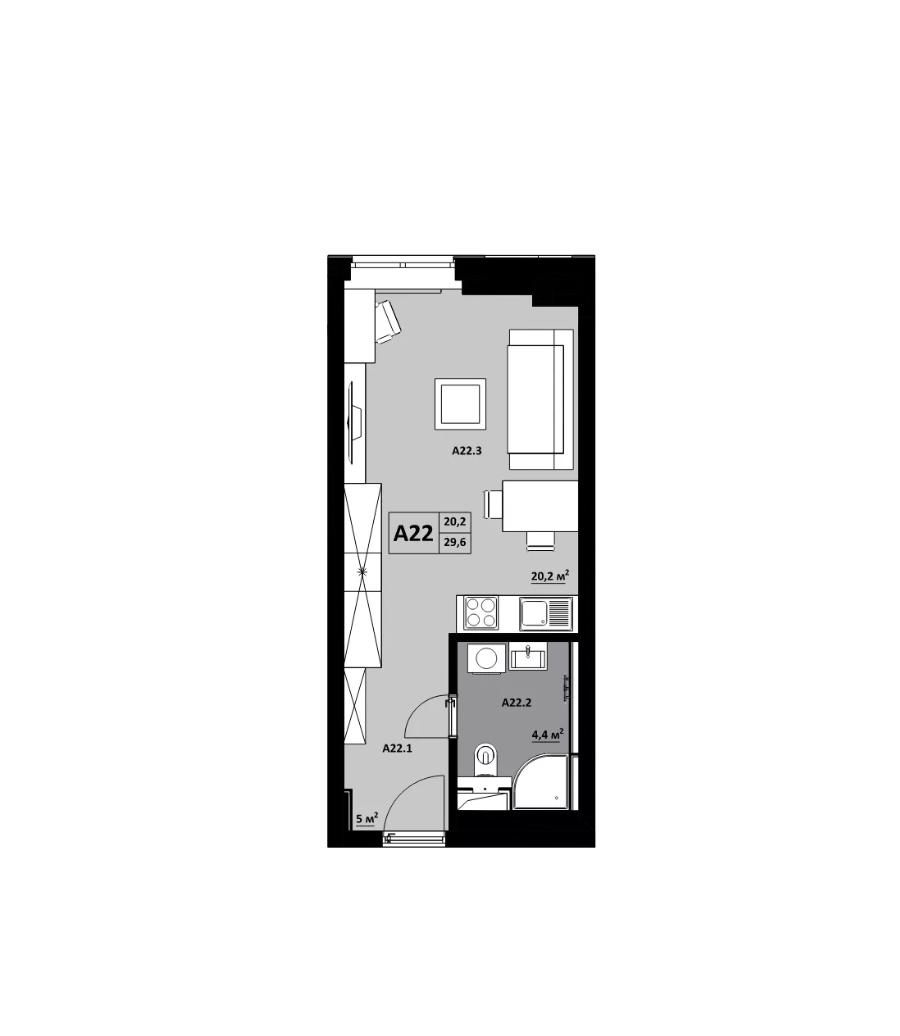 KVP GRUNT - A22 - Pôdorys