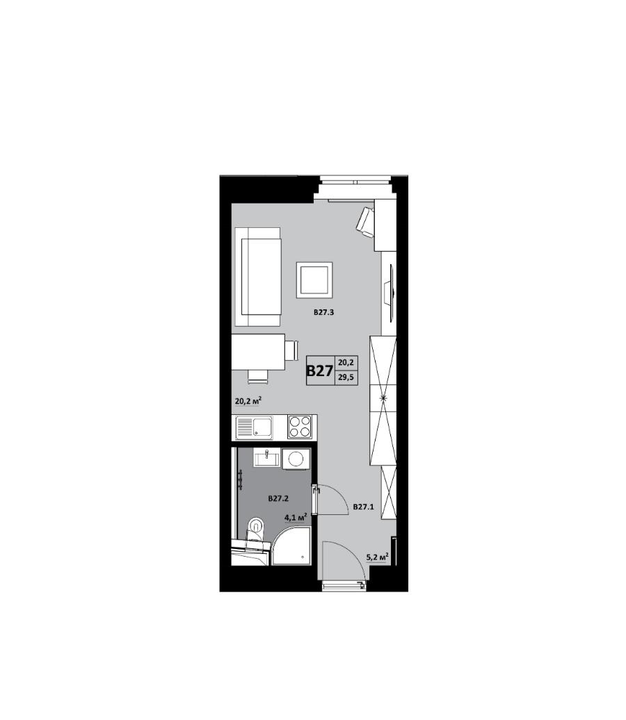 KVP GRUNT - B27 - Pôdorys