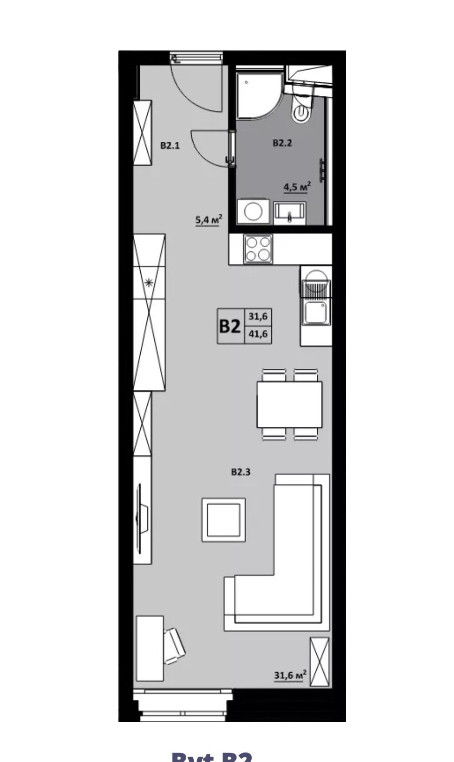 KVP GRUNT - B2 - Pôdorys