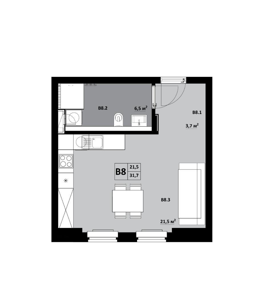 KVP GRUNT - B8 - Pôdorys