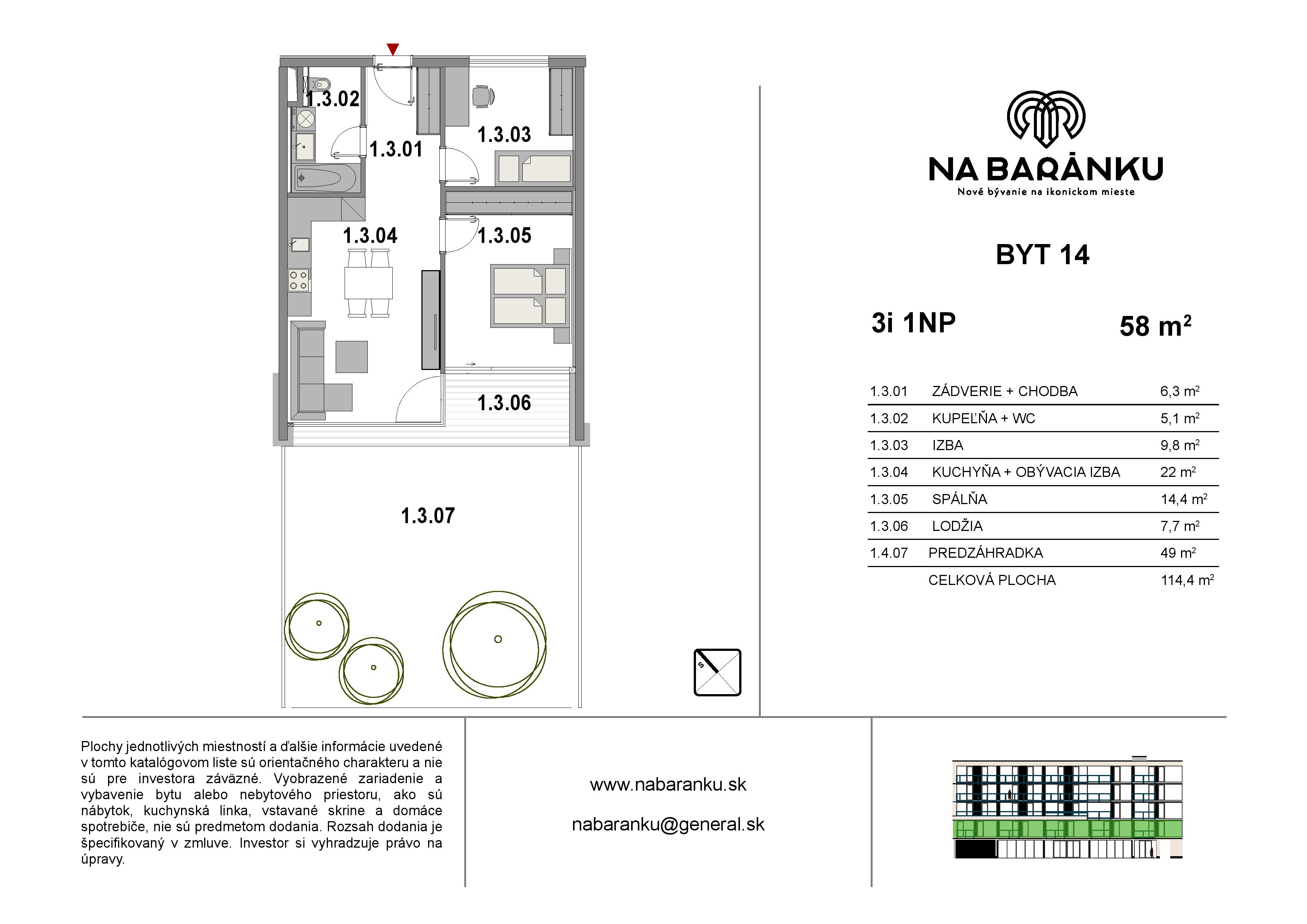 Na Baránku - 13 - Pôdorys