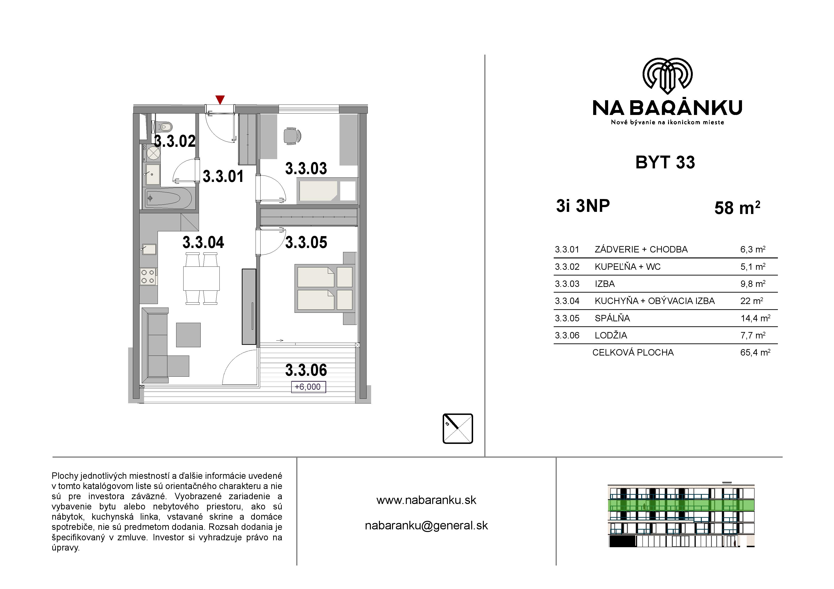 Na Baránku - 33 - Pôdorys