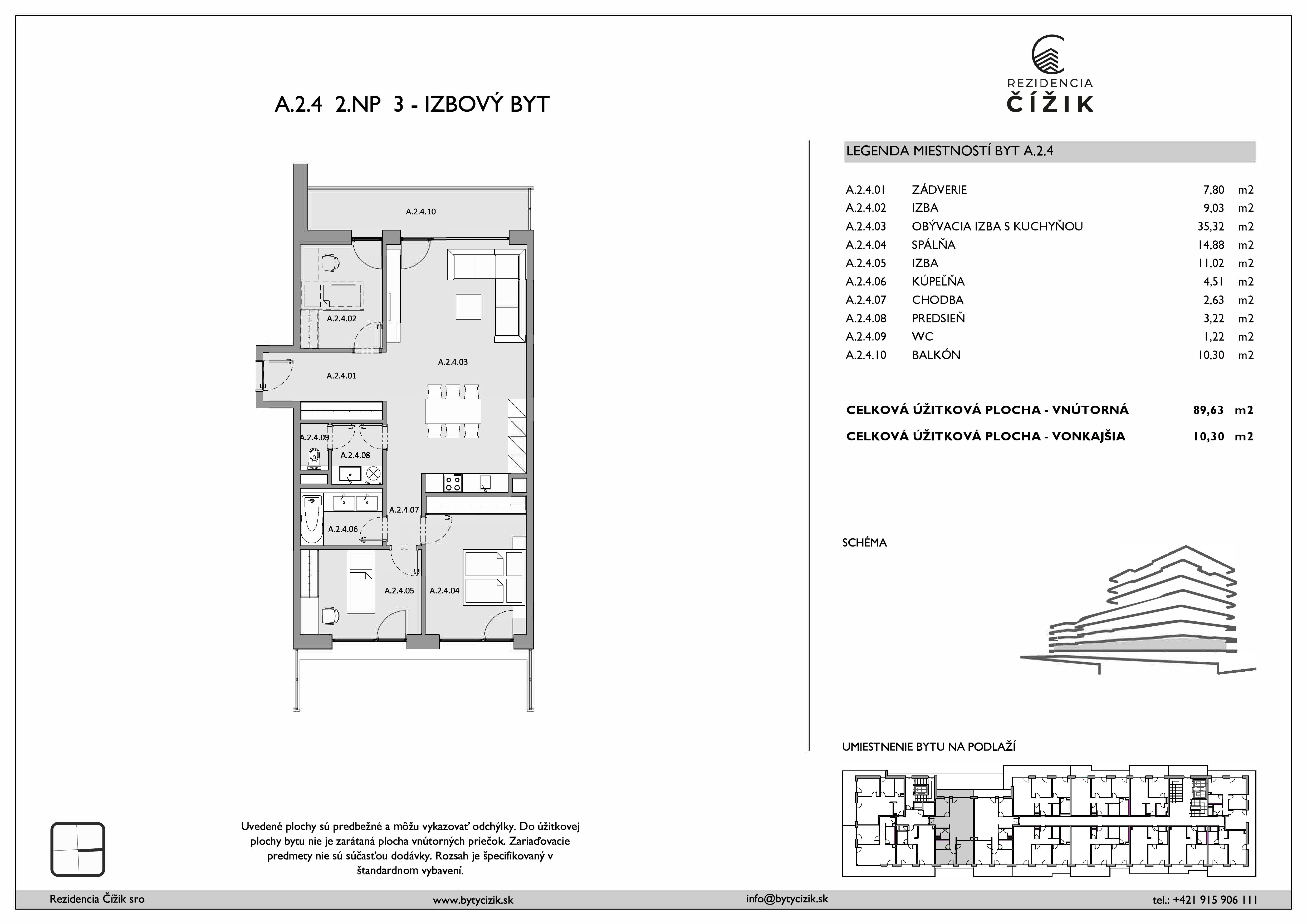 Rezidencia Čížik - A.2.4 - Pôdorys
