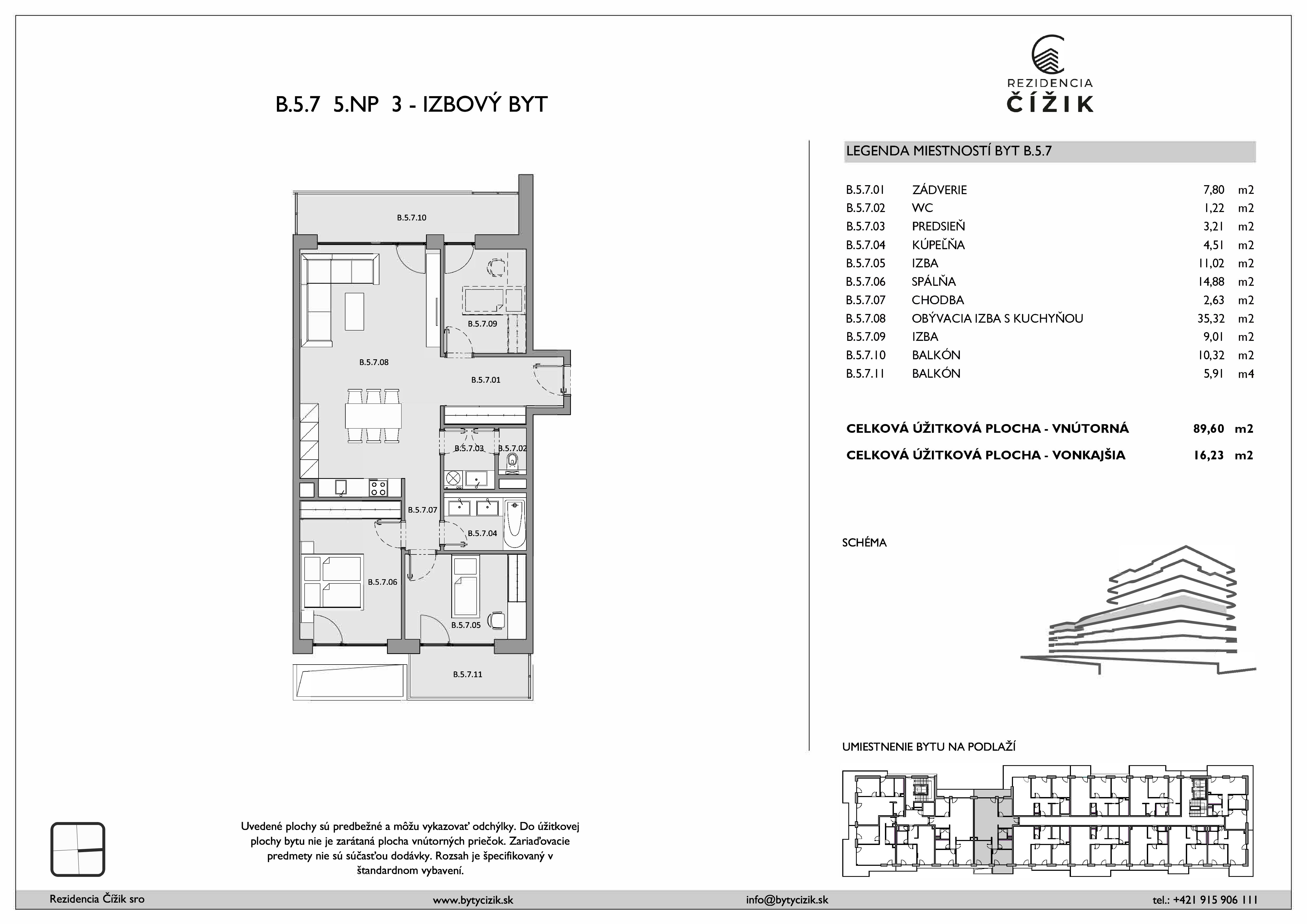 Rezidencia Čížik - B.5.7 - Pôdorys