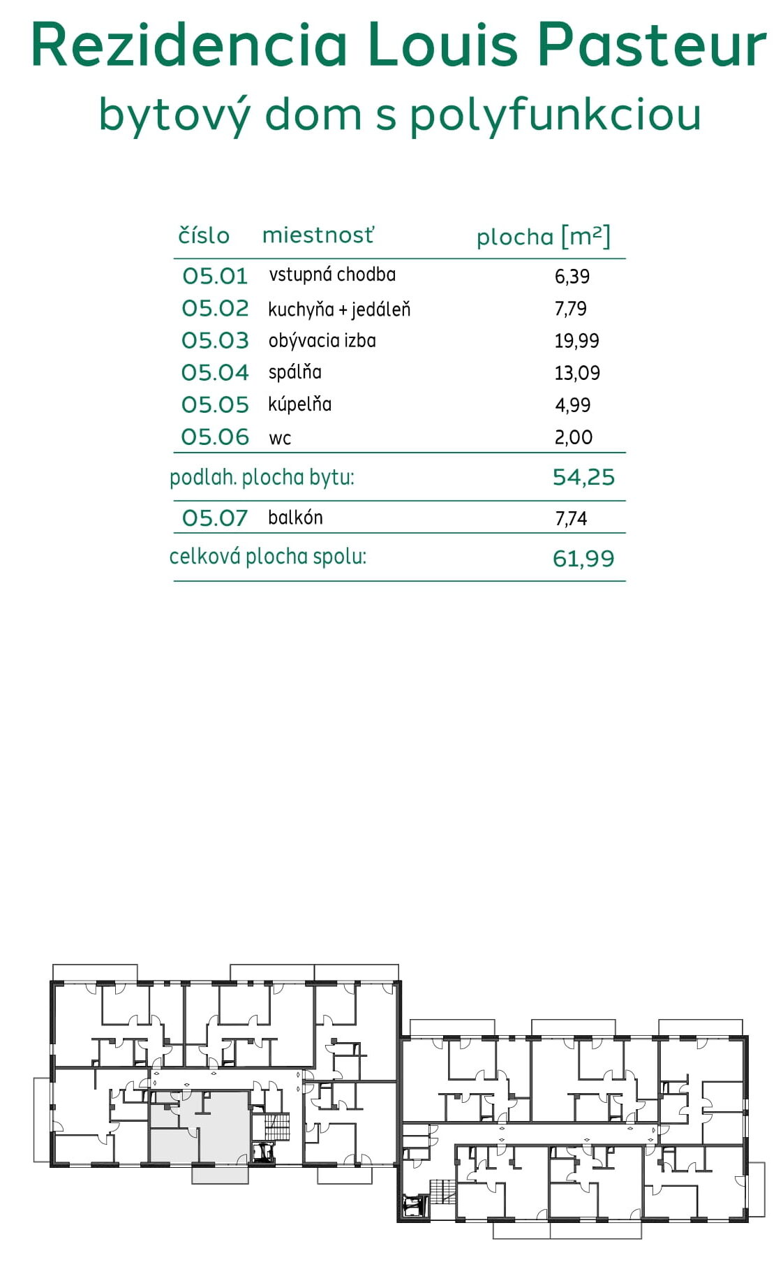 Rezidencia Louis Pasteur - 405-A - Pôdorys