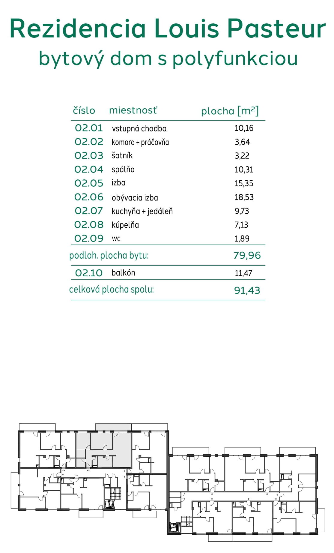 Rezidencia Louis Pasteur - 502-A - Pôdorys