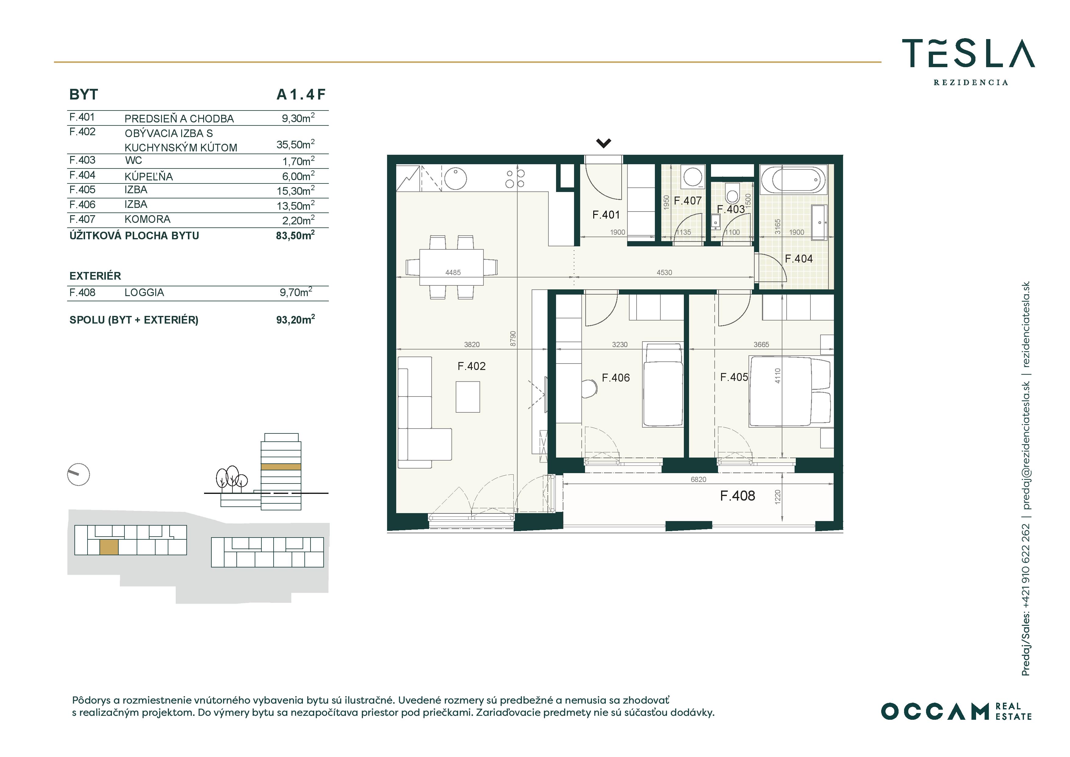 Tesla Rezidencia - A1.4.F - Pôdorys