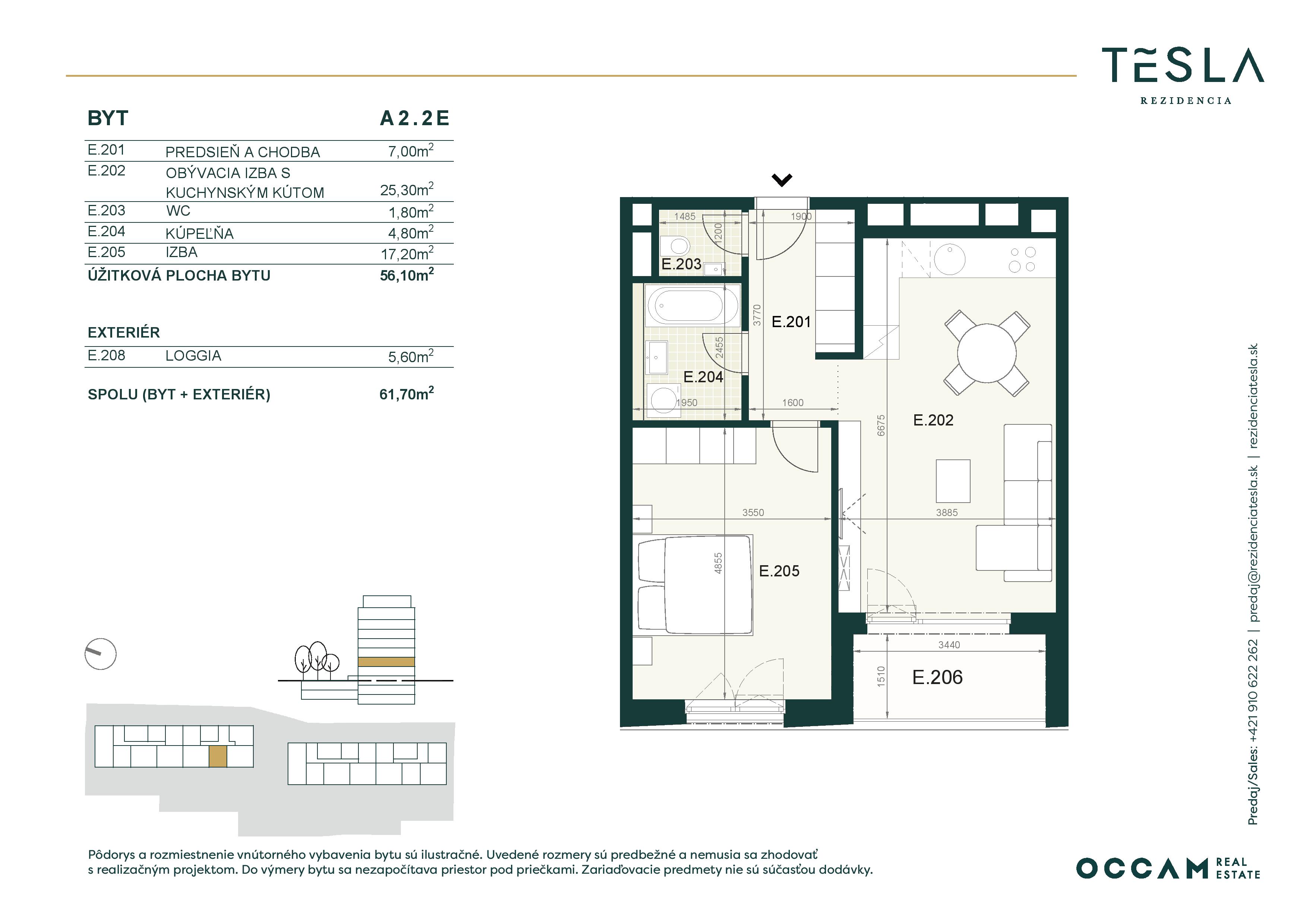 Tesla Rezidencia - A2.2.E - Pôdorys