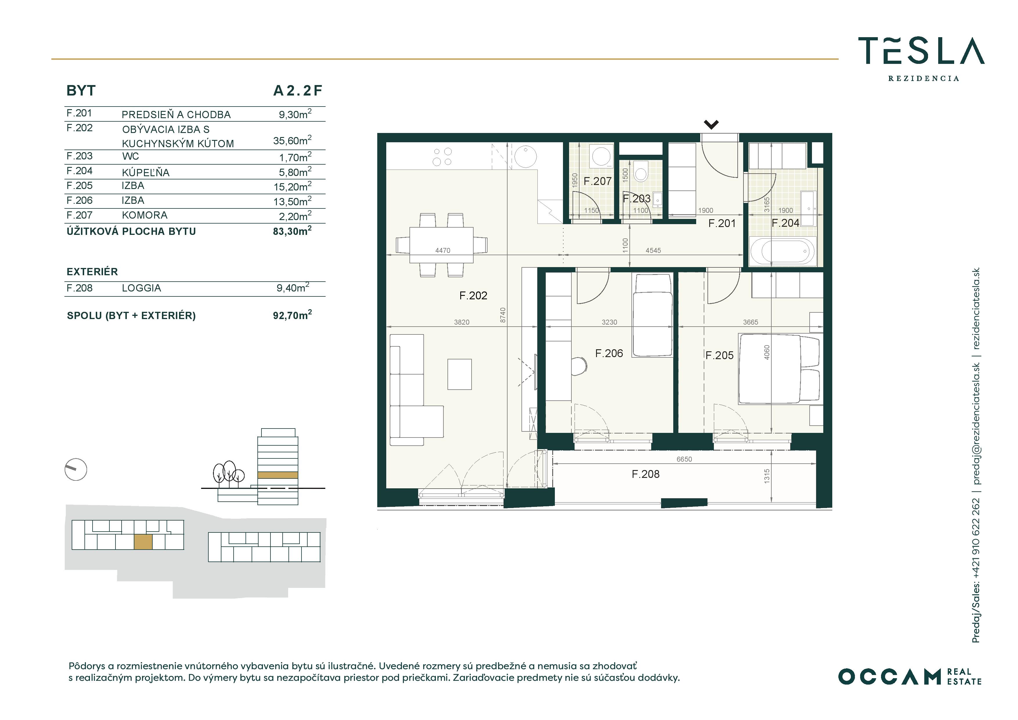 Tesla Rezidencia - A2.2.F - Pôdorys