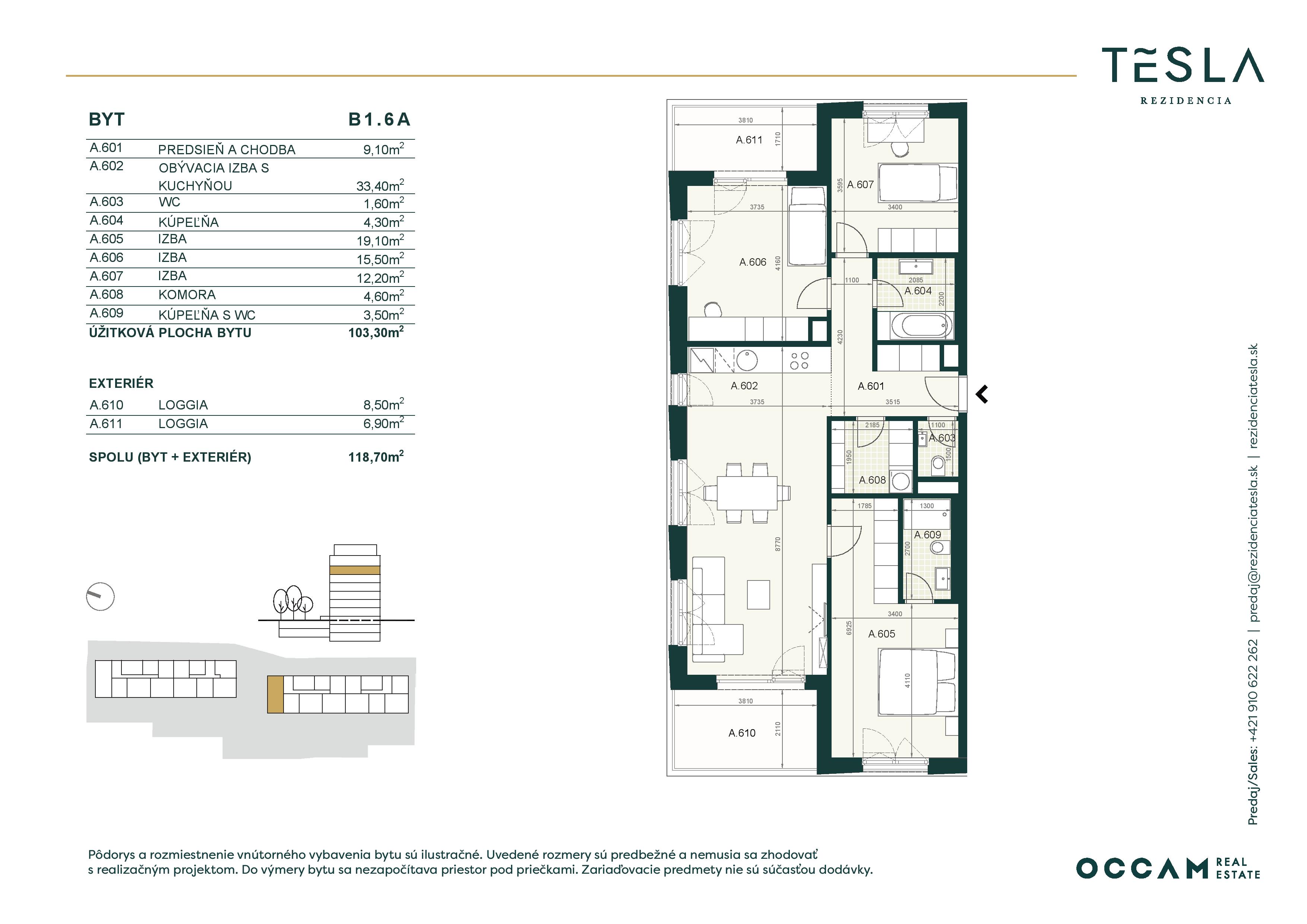 Tesla Rezidencia - B1.6.A - Pôdorys
