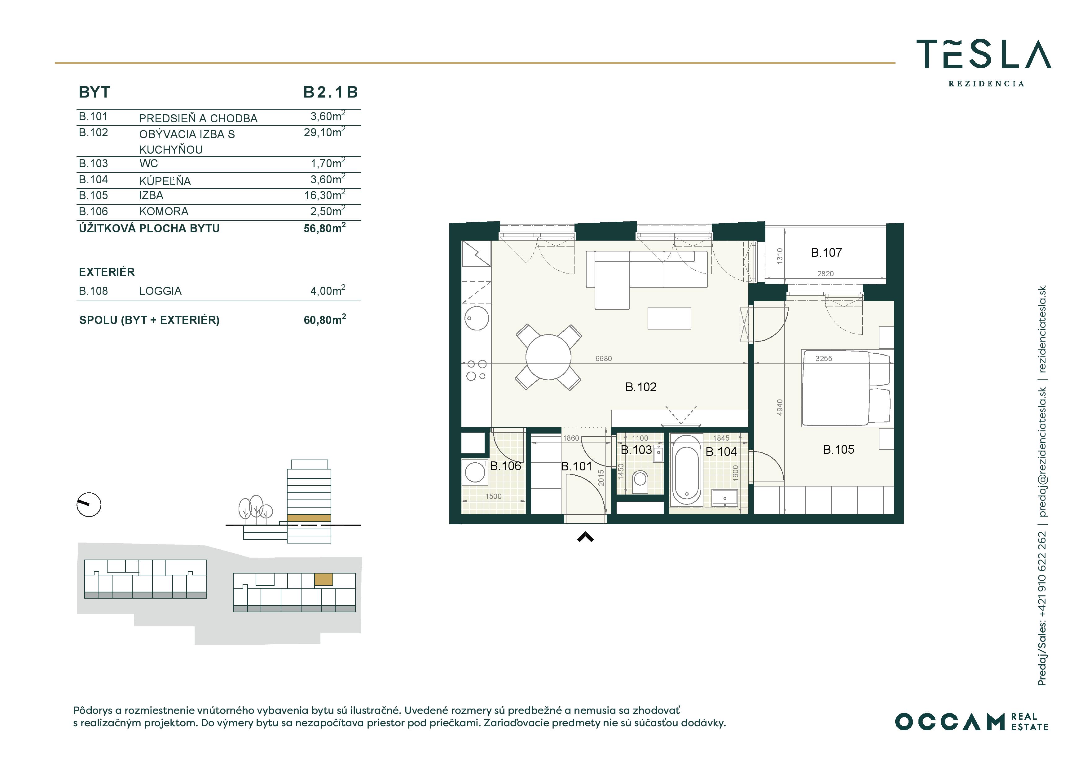 Tesla Rezidencia - B2.1.B - Pôdorys