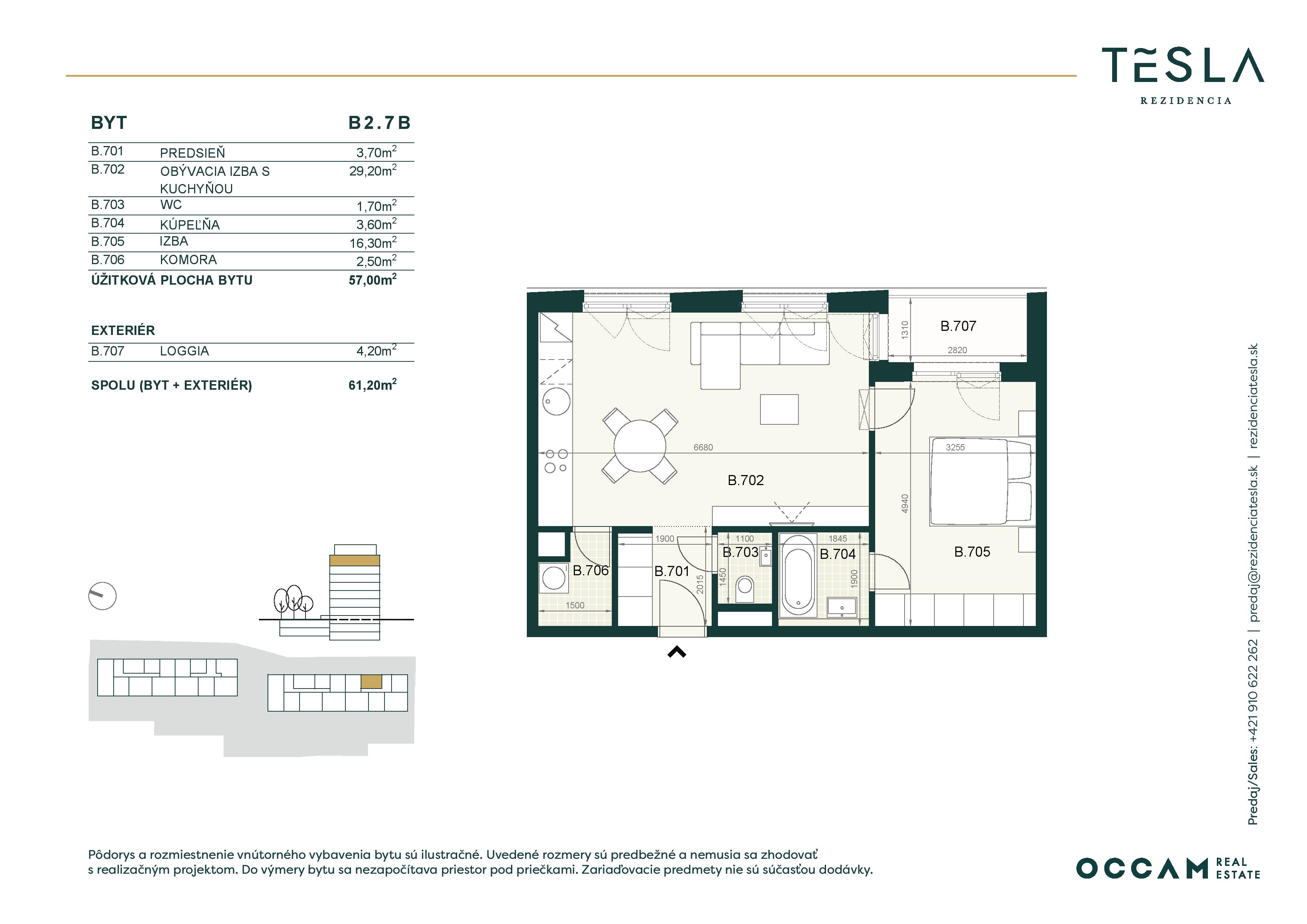 Tesla Rezidencia - B2.7.B - Pôdorys
