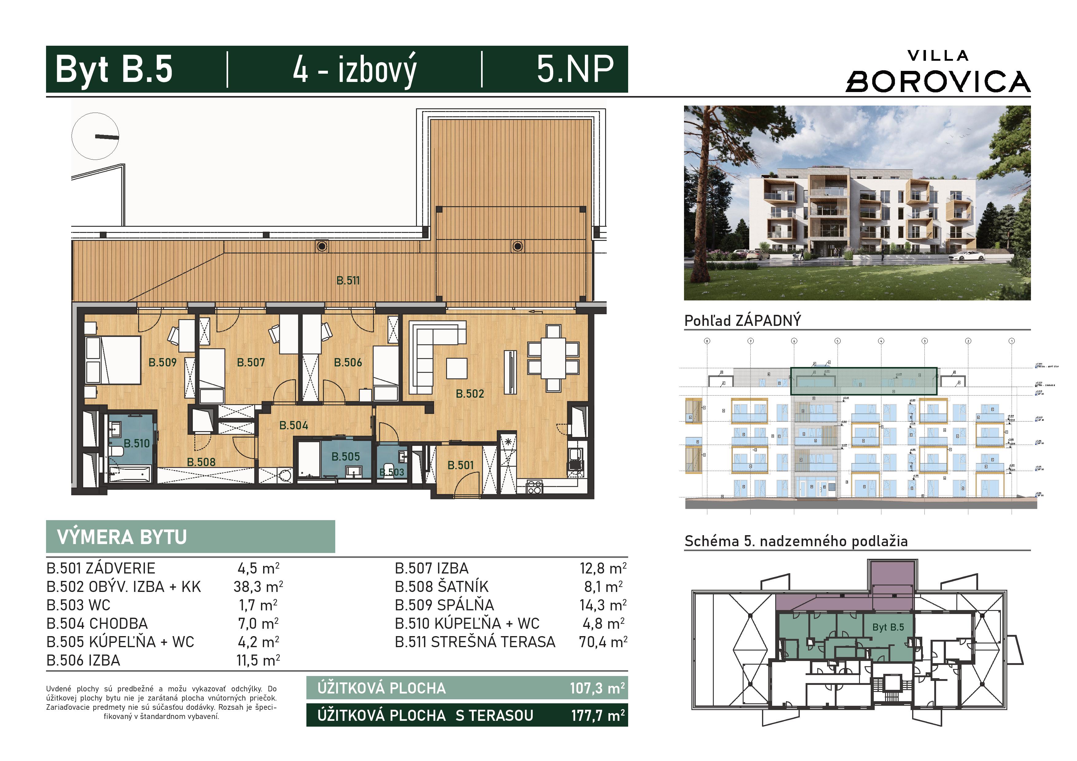 ViLLA Borovica - B.5 - Pôdorys