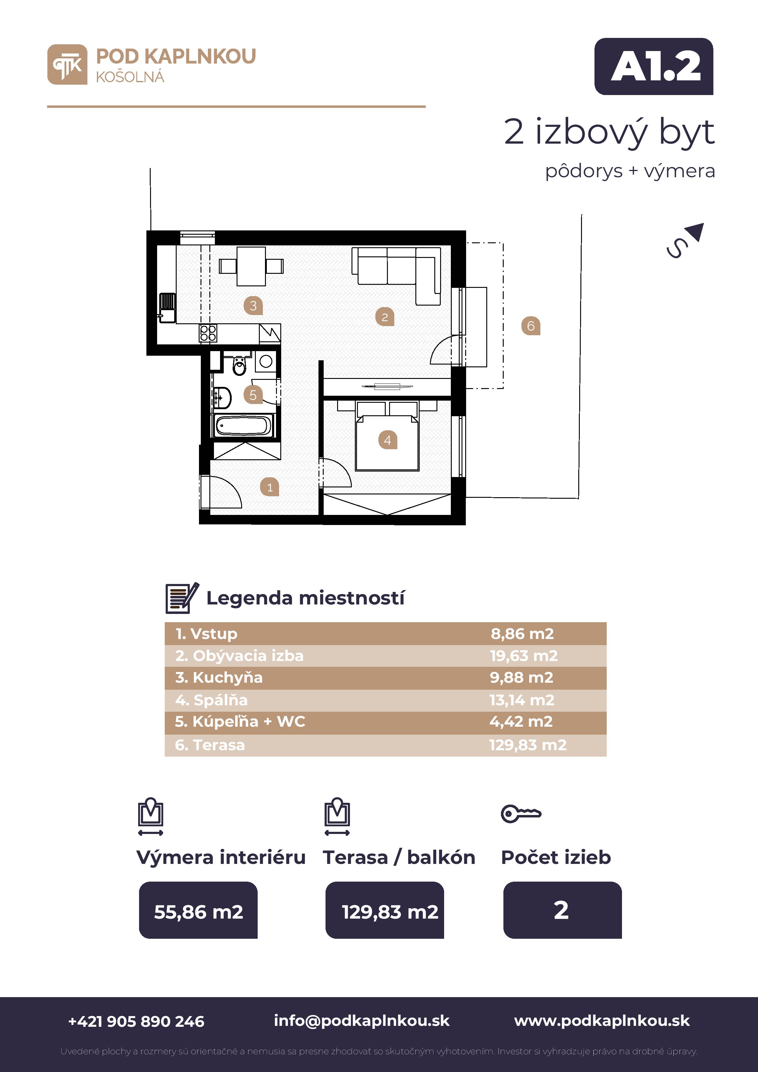 Pod Kaplnkou - A1.2 - Pôdorys