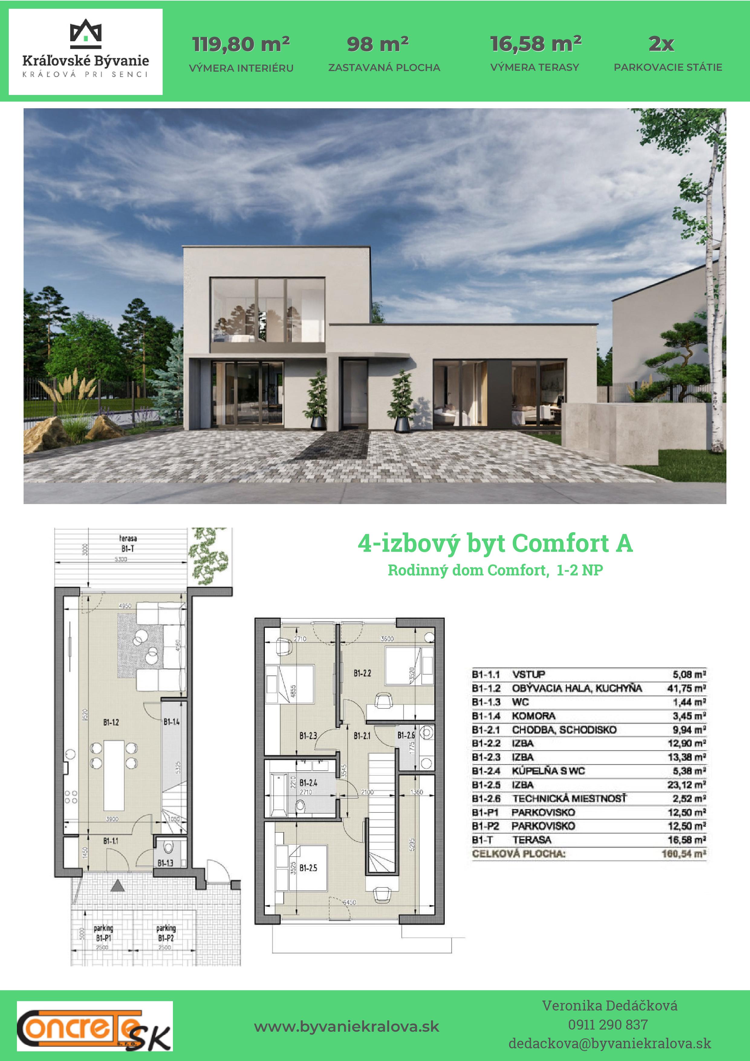 Kráľovské Bývanie - Comfort A 2 - Pôdorys