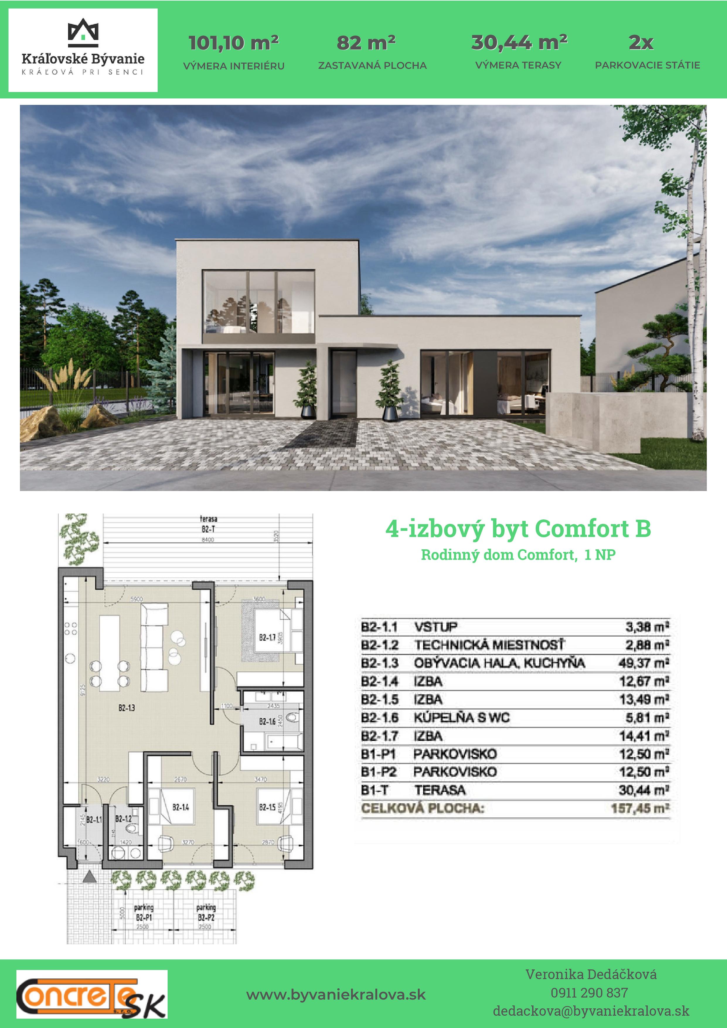 Kráľovské Bývanie - Comfort B 1 - Pôdorys