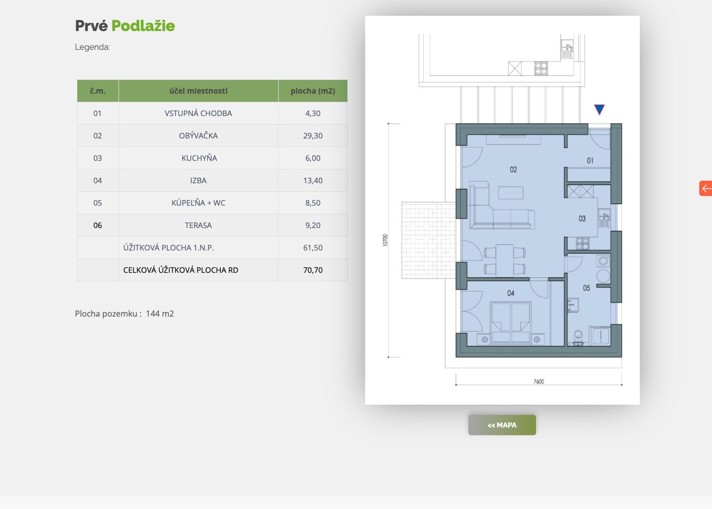Kráľovské Domy - RD 04 C - Pôdorys
