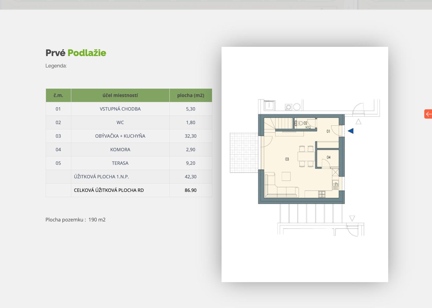 Kráľovské Domy - RD 06 B - Pôdorys