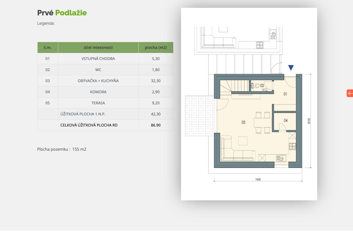 Kráľovské Domy - RD 07 C - Pôdorys