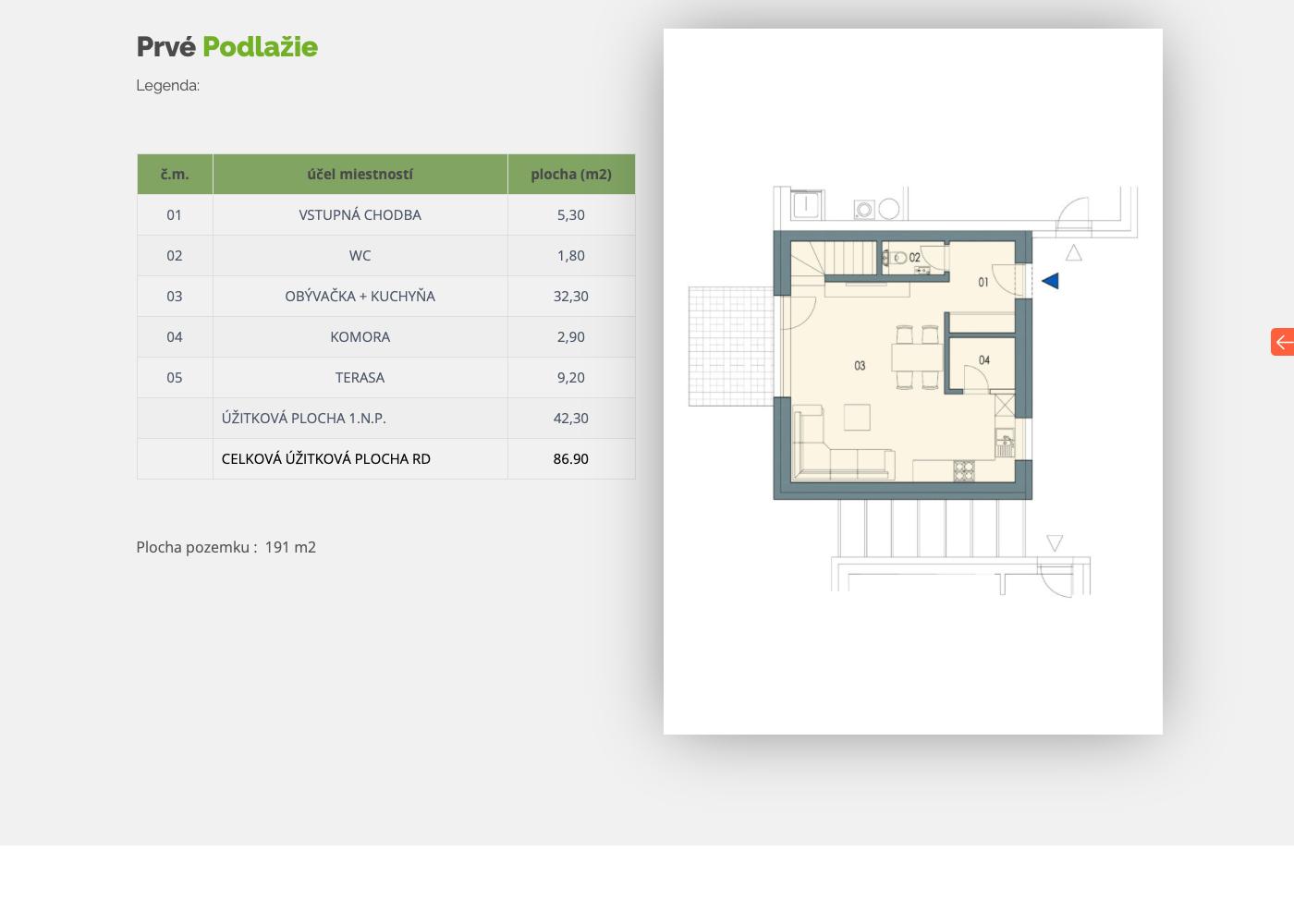 Kráľovské Domy - RD 08 B - Pôdorys