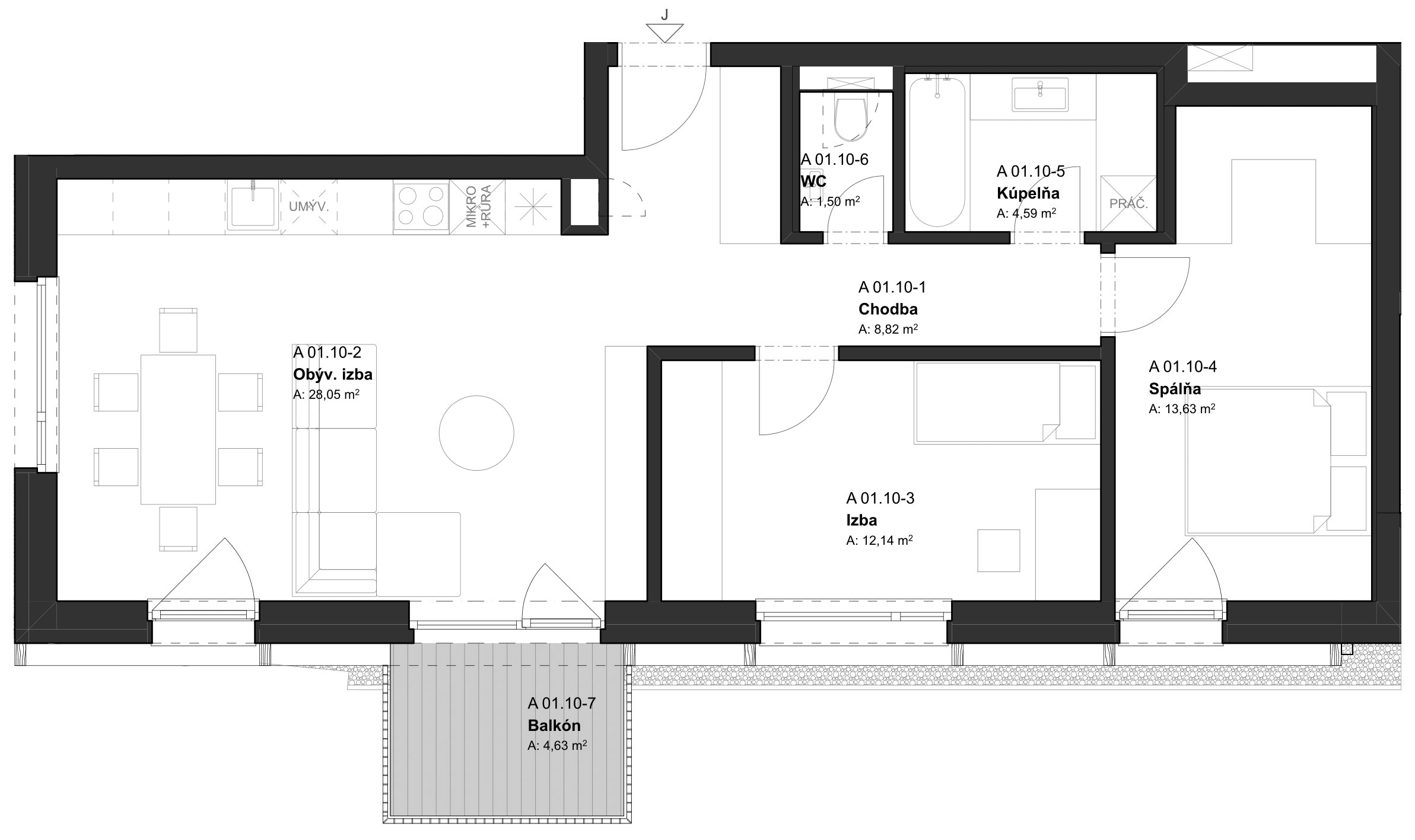 Krásne v Krásne - 01.10 - Pôdorys