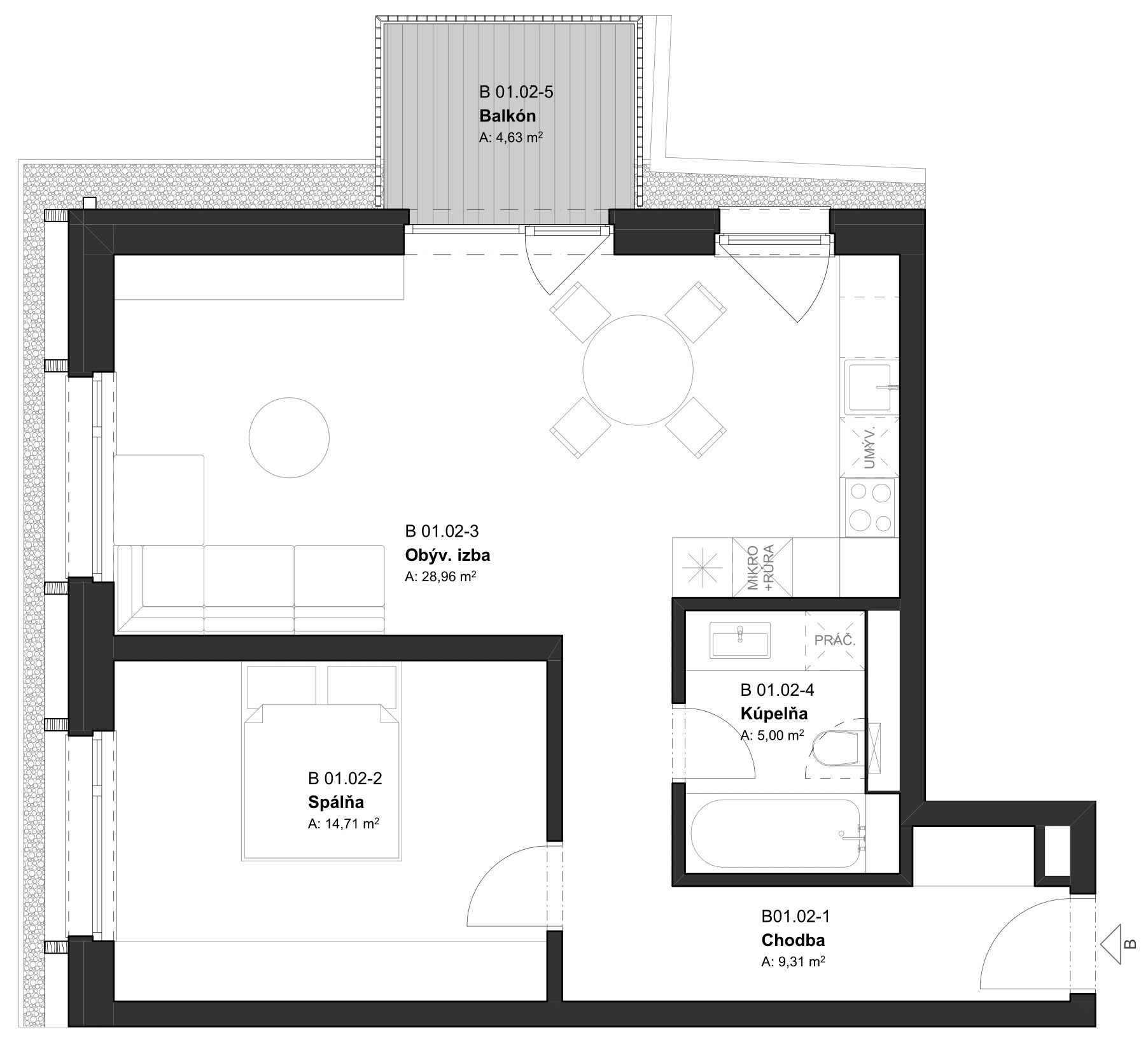 Krásne v Krásne - 01.02 - Pôdorys