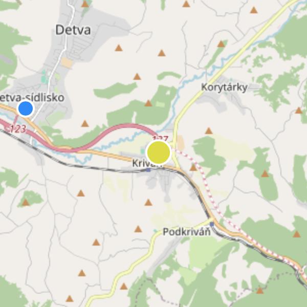 Mních - map