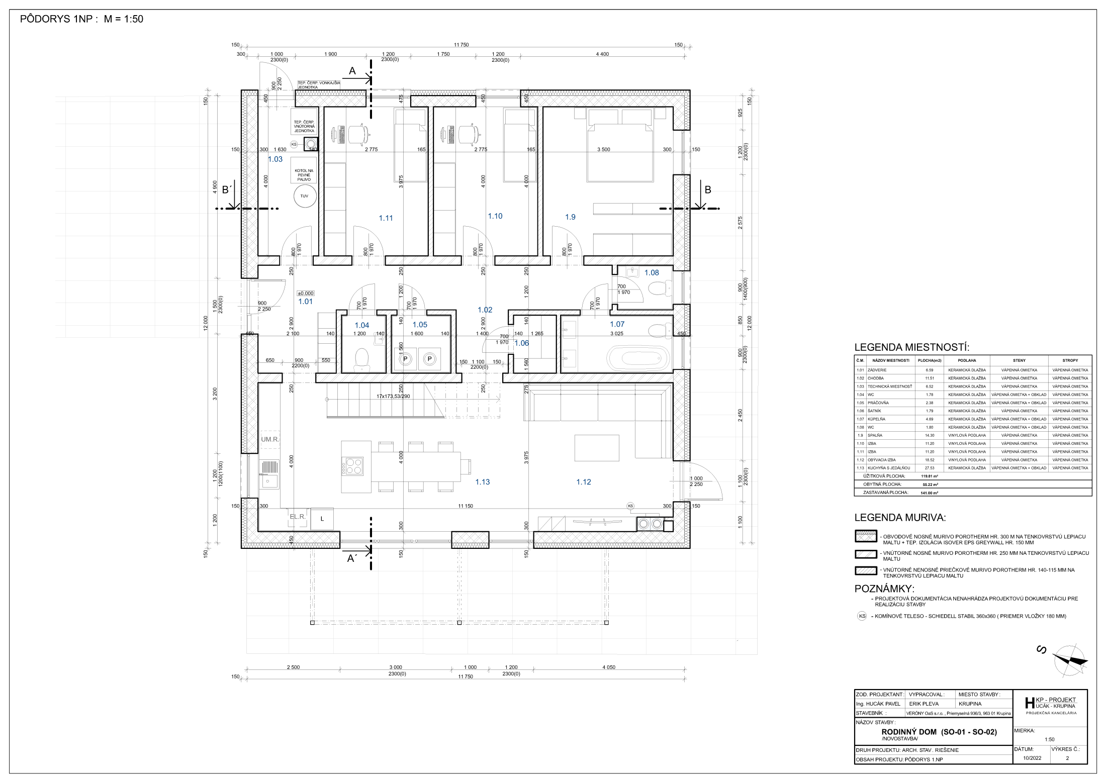 Vily Vajsov - SO - 01 - Pôdorys