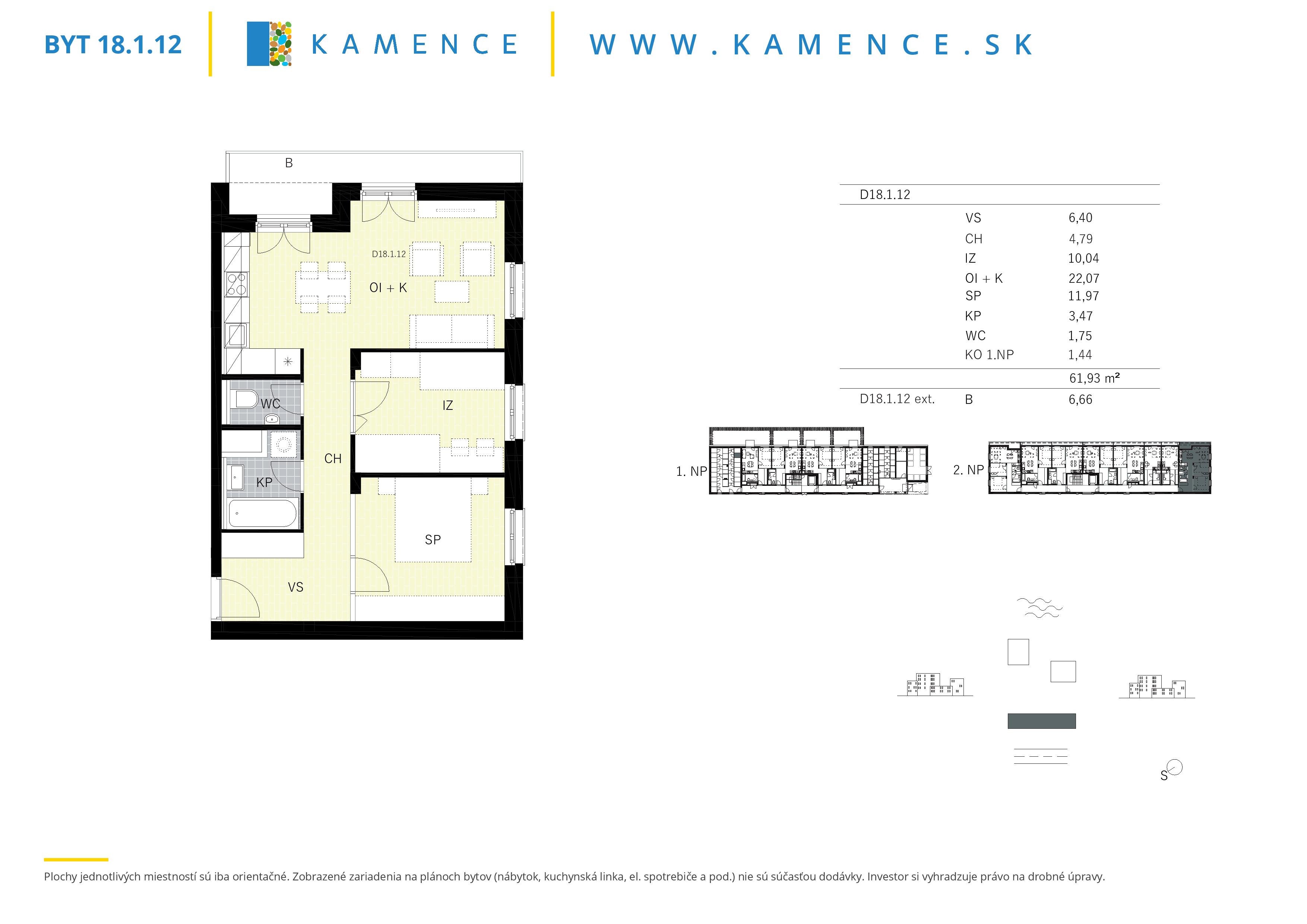 Kamence - D18-12 - Pôdorys