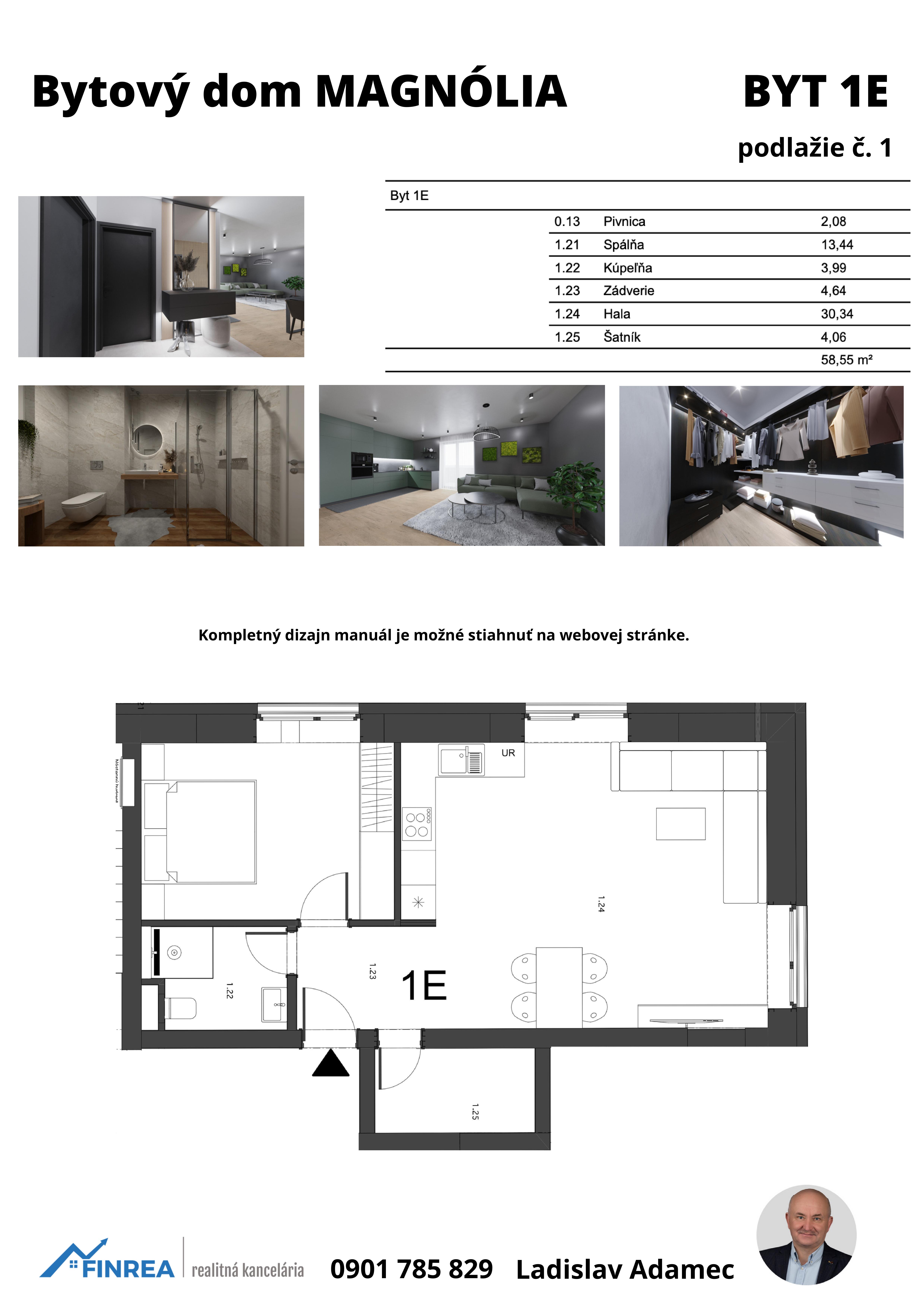 Magnólia Liptov - 1E - Pôdorys