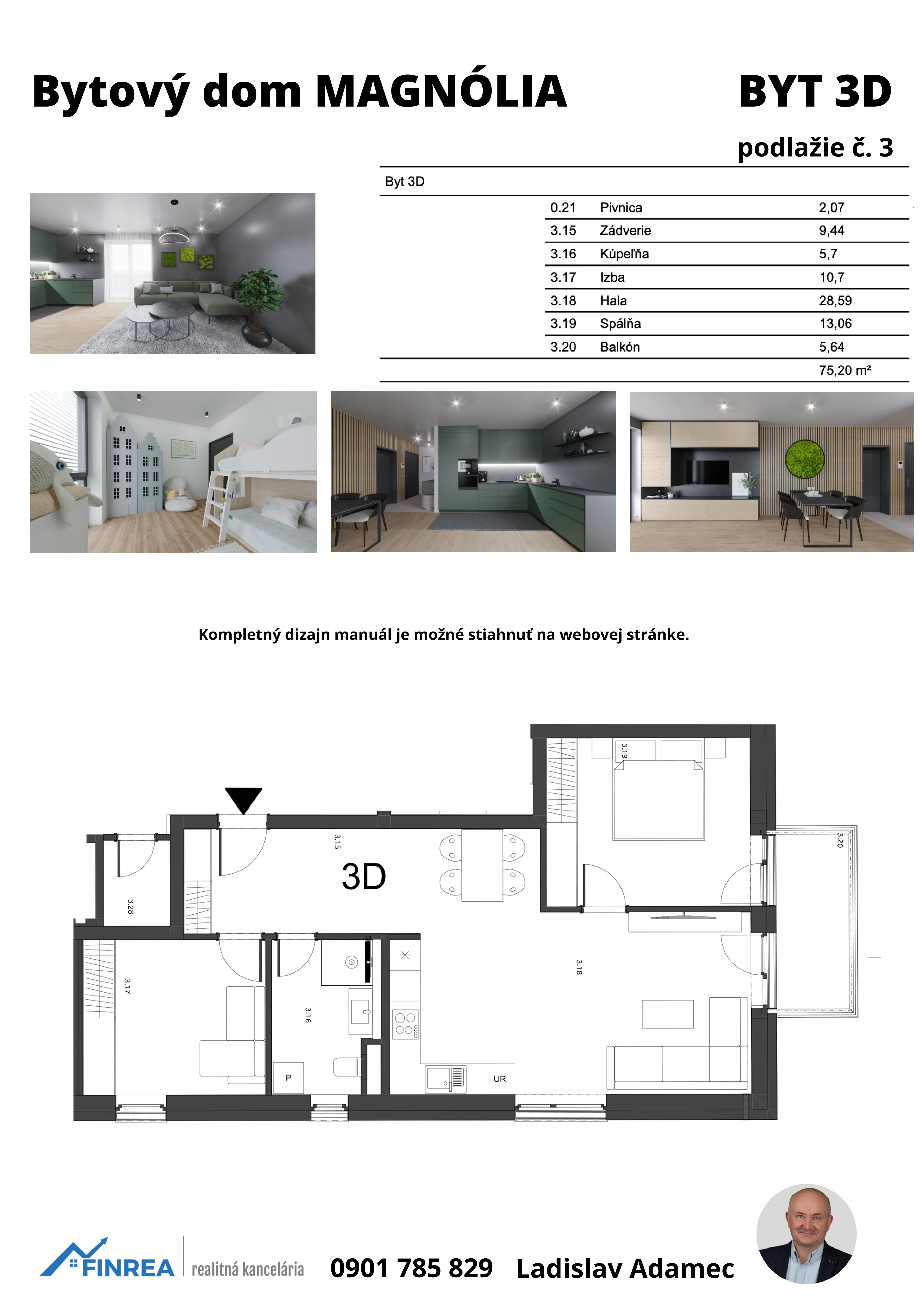 Magnólia Liptov - 3D - Pôdorys