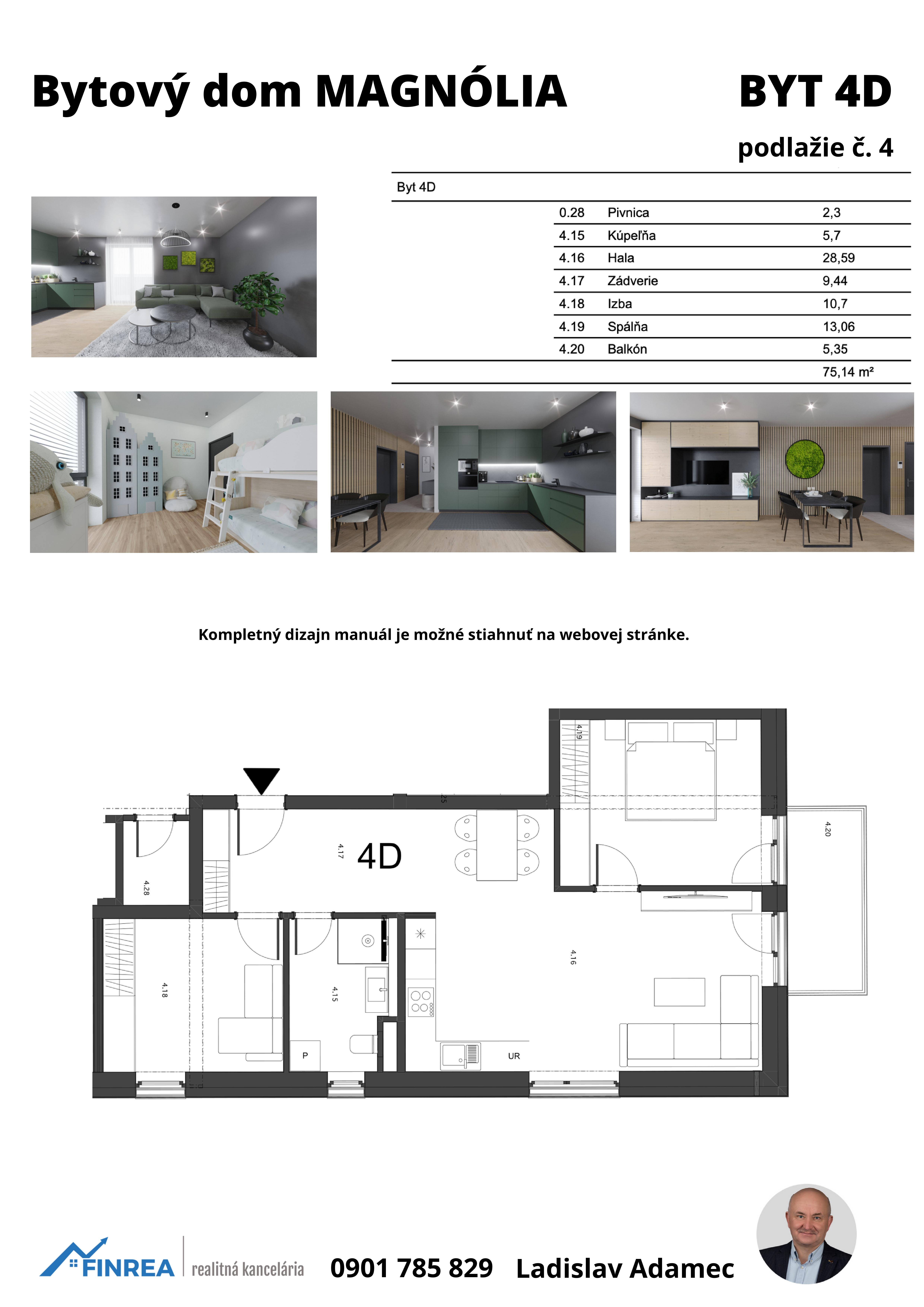 Magnólia Liptov - 4D - Pôdorys