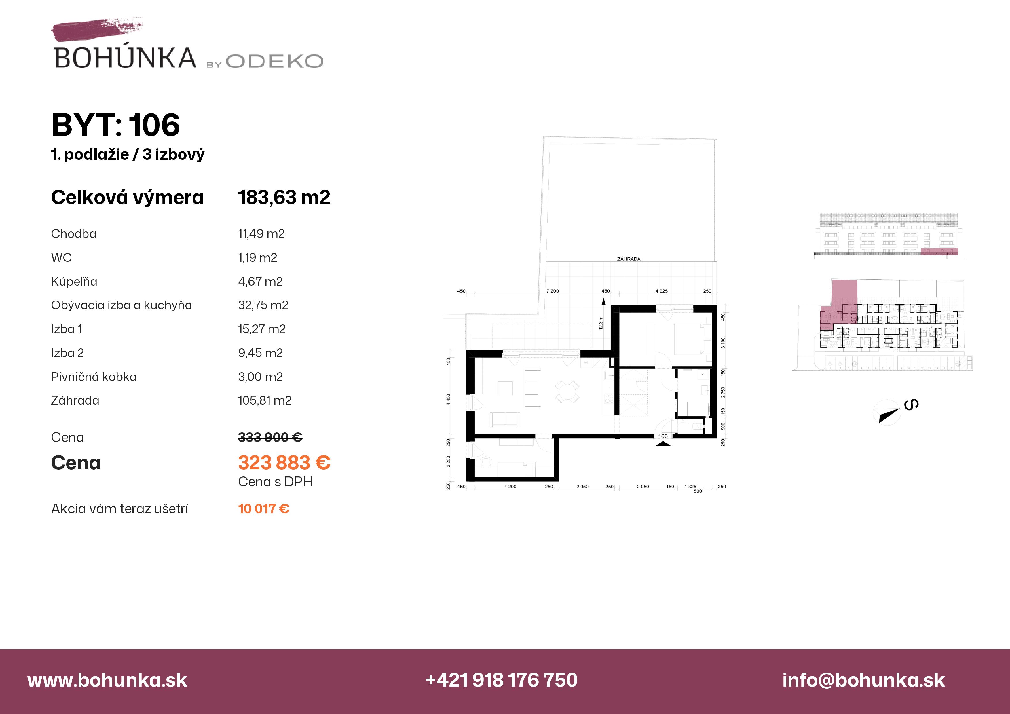 Bohúnka - 106 - Pôdorys
