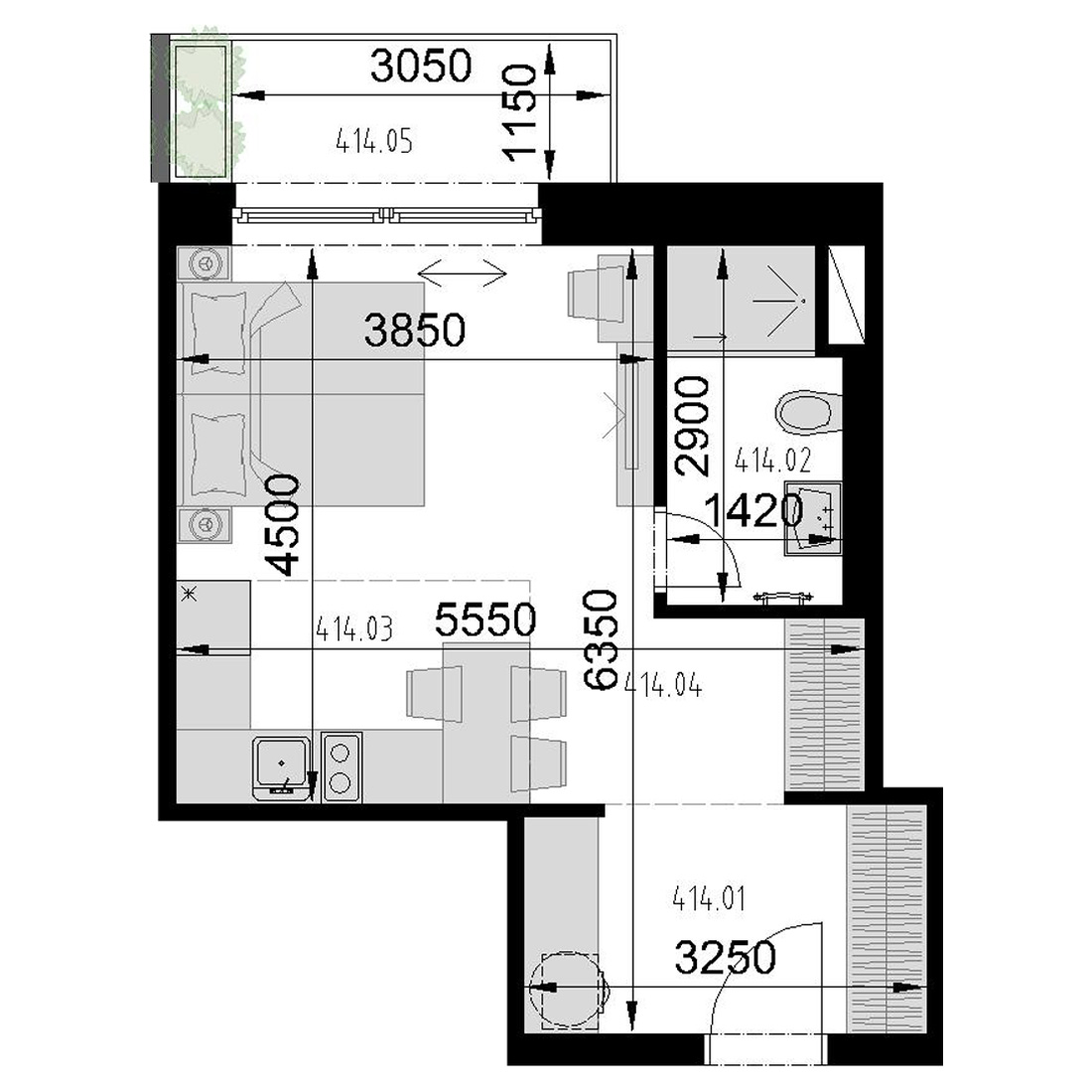 Kaštieľ Bocian - 414 - Pôdorys