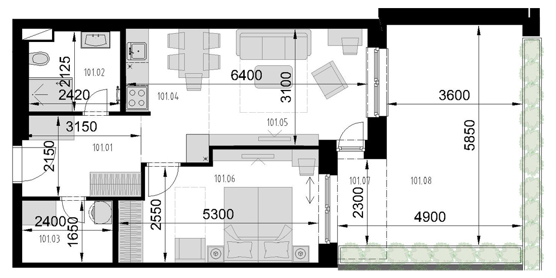 Kaštieľ Bocian - 101 - Pôdorys