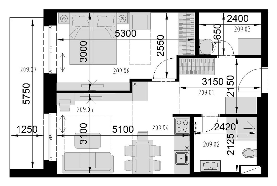 Kaštieľ Bocian - 209 - Pôdorys