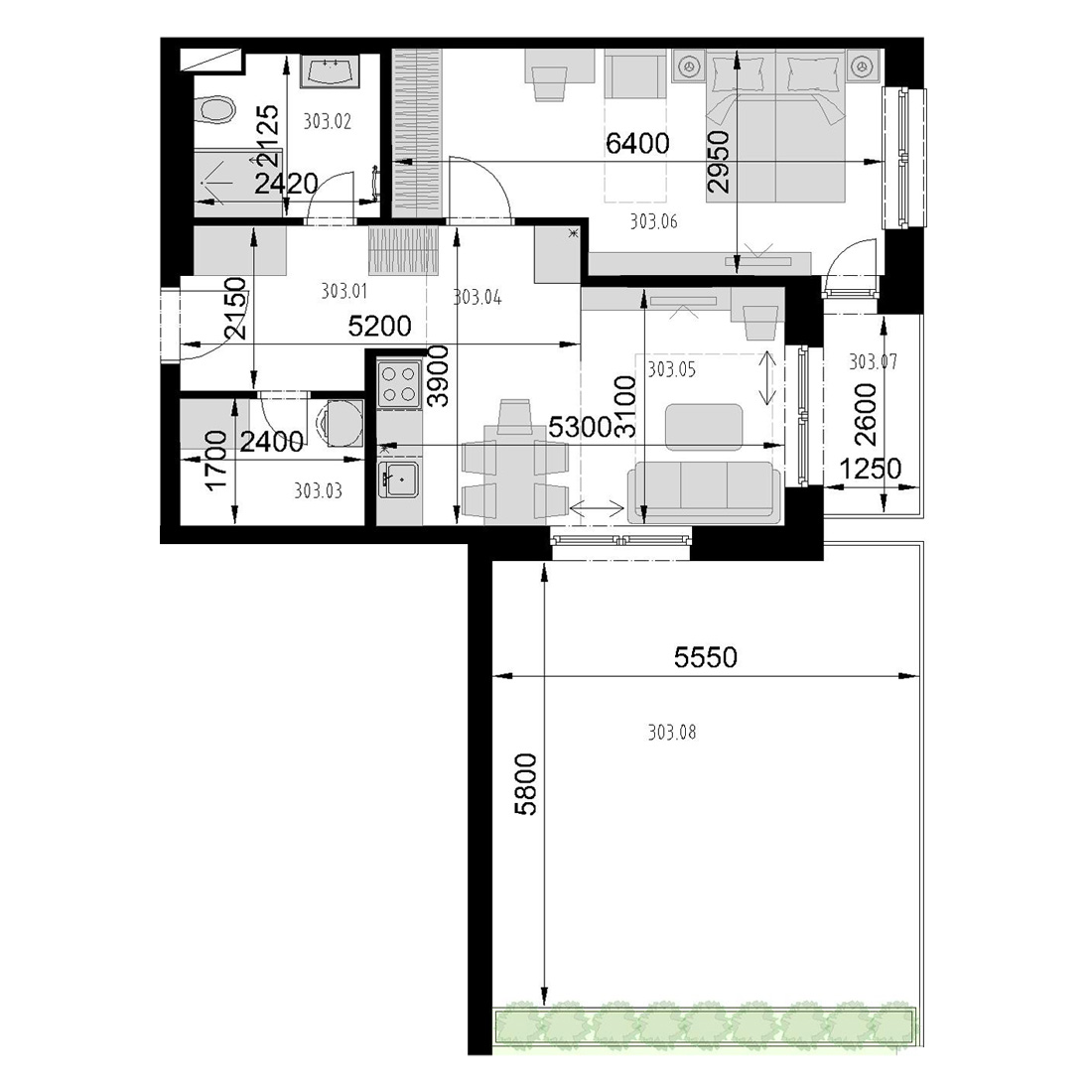 Kaštieľ Bocian - 303 - Pôdorys