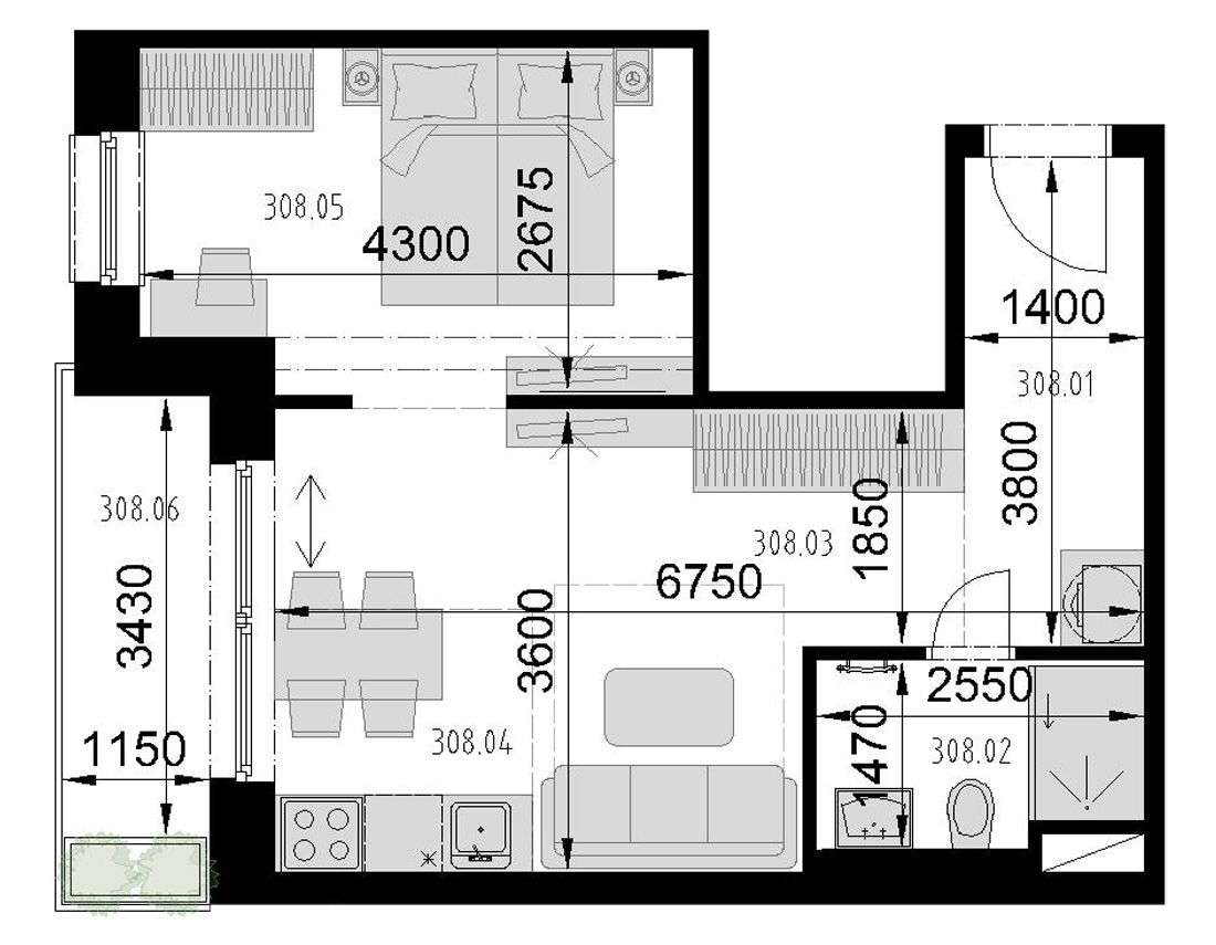 Kaštieľ Bocian - 308 - Pôdorys