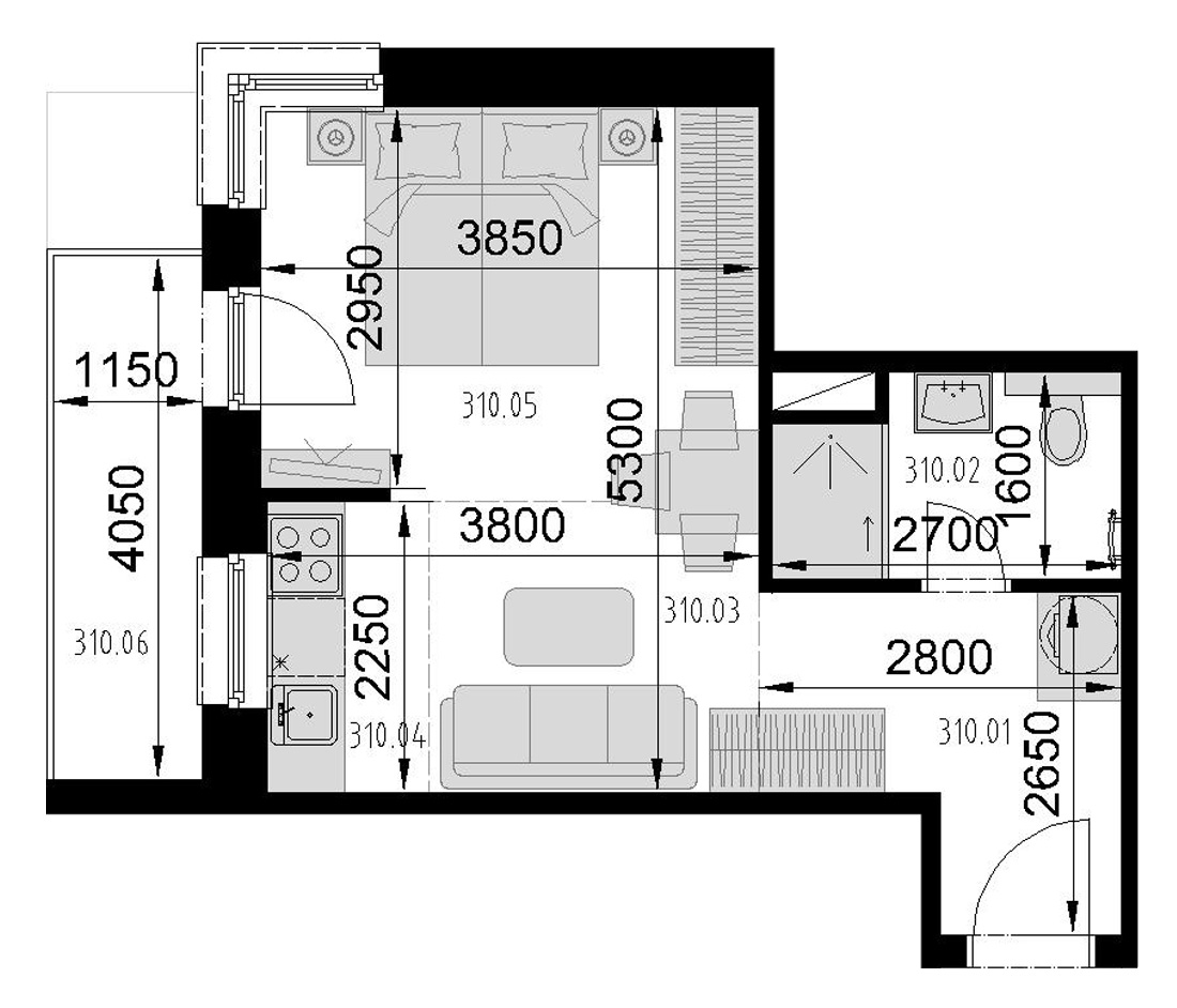 Kaštieľ Bocian - 310 - Pôdorys