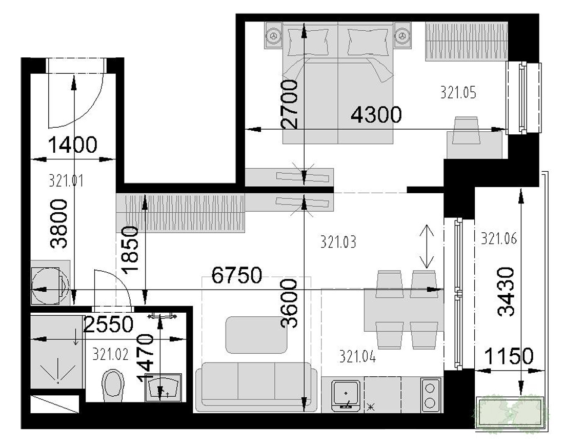 Kaštieľ Bocian - 321 - Pôdorys