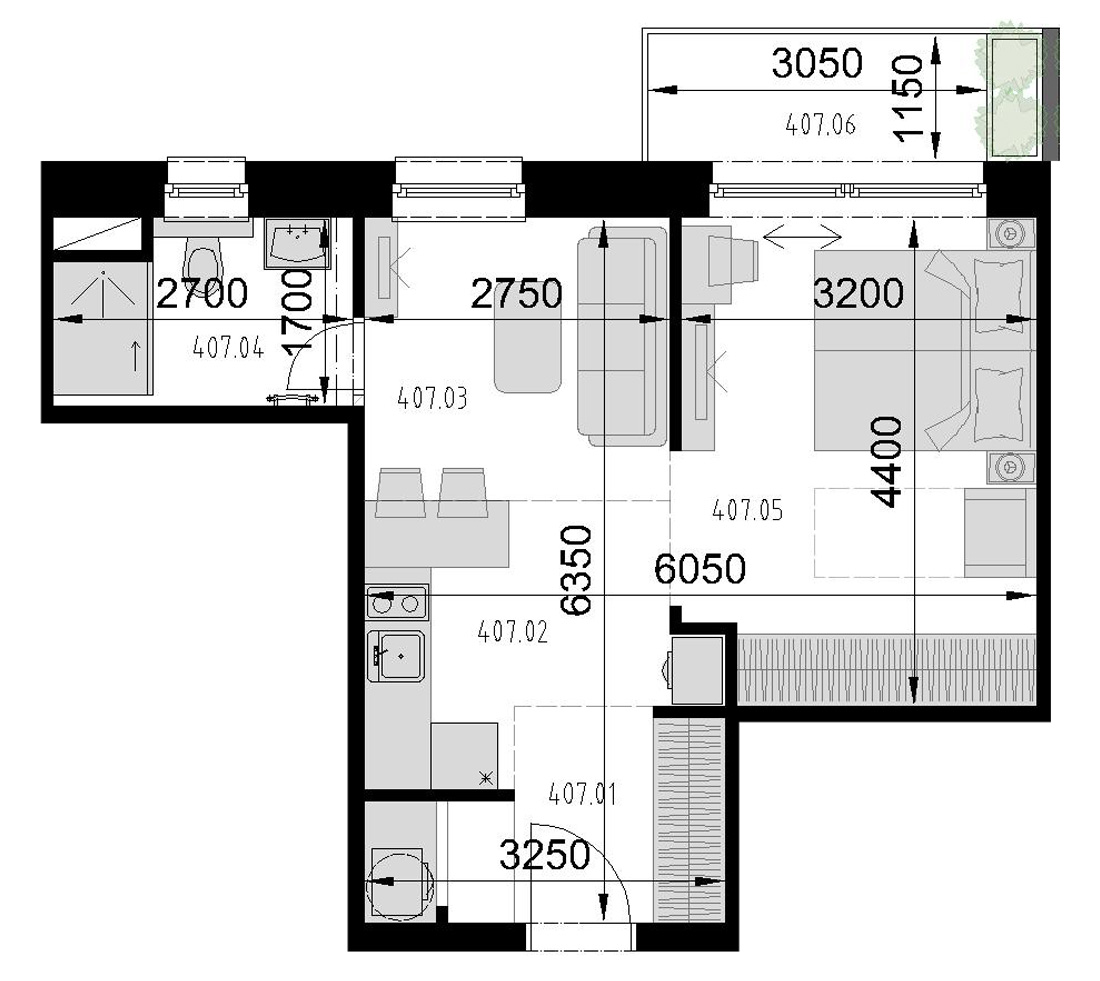 Kaštieľ Bocian - 407 - Pôdorys